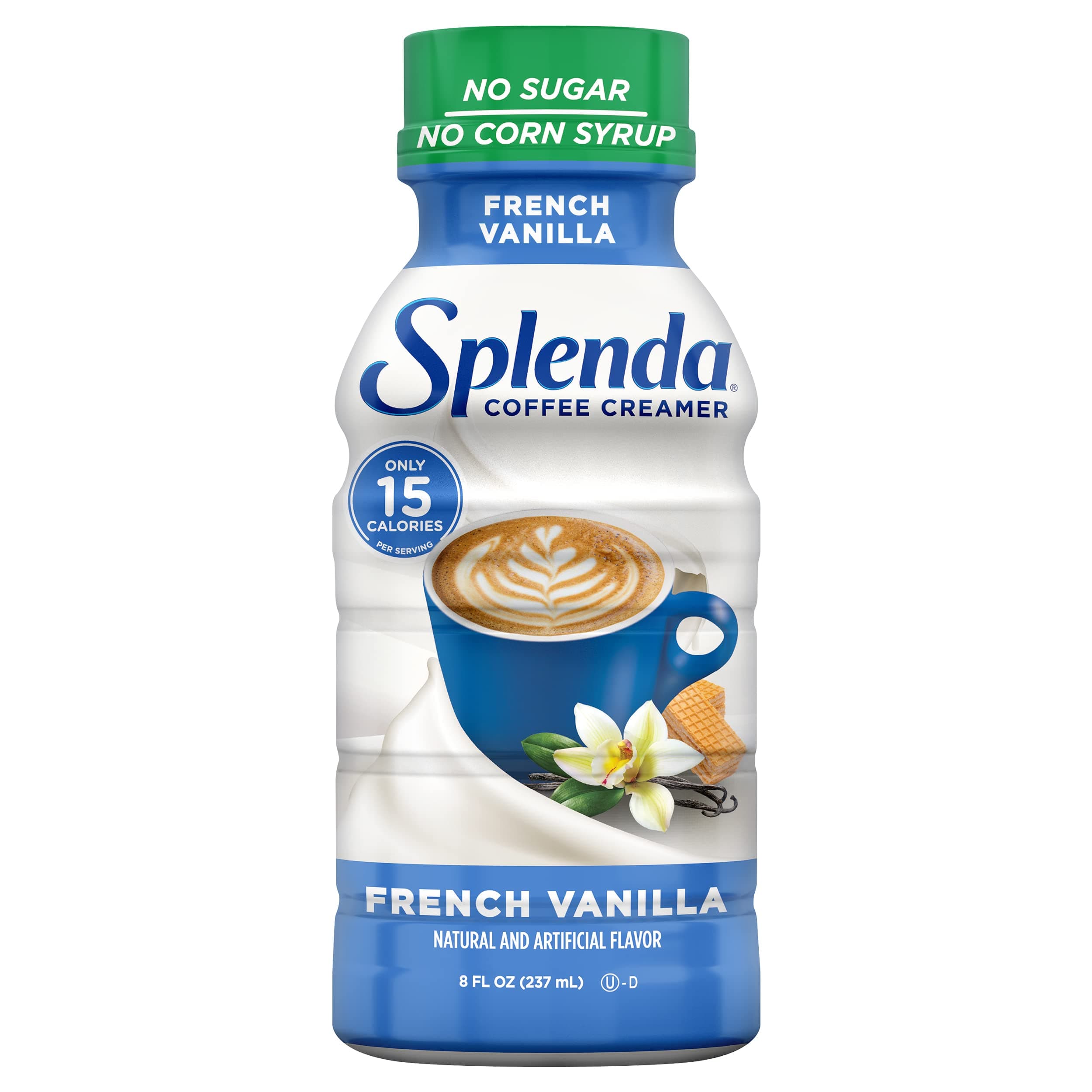 Sugar Free, Low Calorie French Vanilla Coffee Creamer, 8 Fl Ounces Bottle