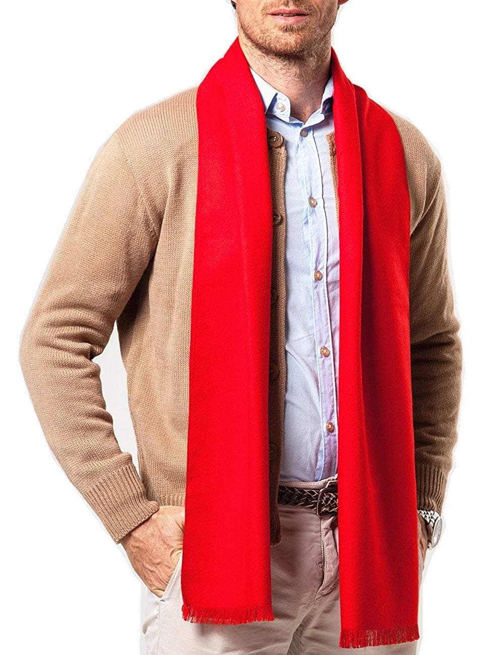 Men's Fashion Scarves for Winter Cashmere Feel Scarf for Men 70.8 * 11.8 IN
