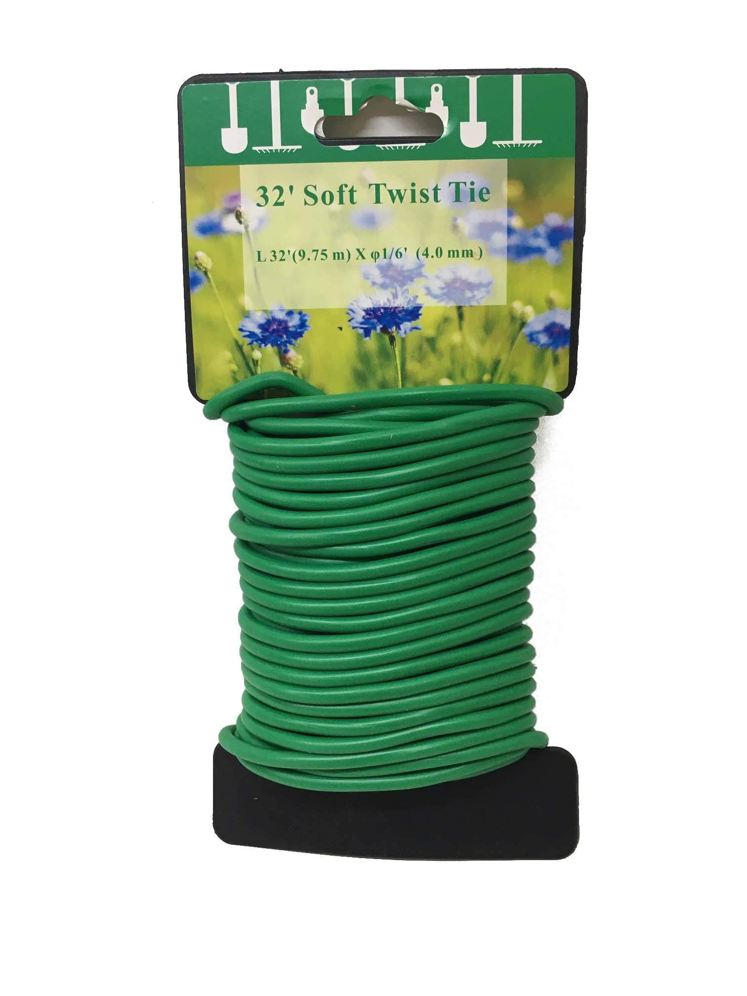 UM24 Soft Twist Ties – 32 FT (10M) Length Soft Rubber-Coated Multi Purpose Garden Flexible Tie Plant Wire