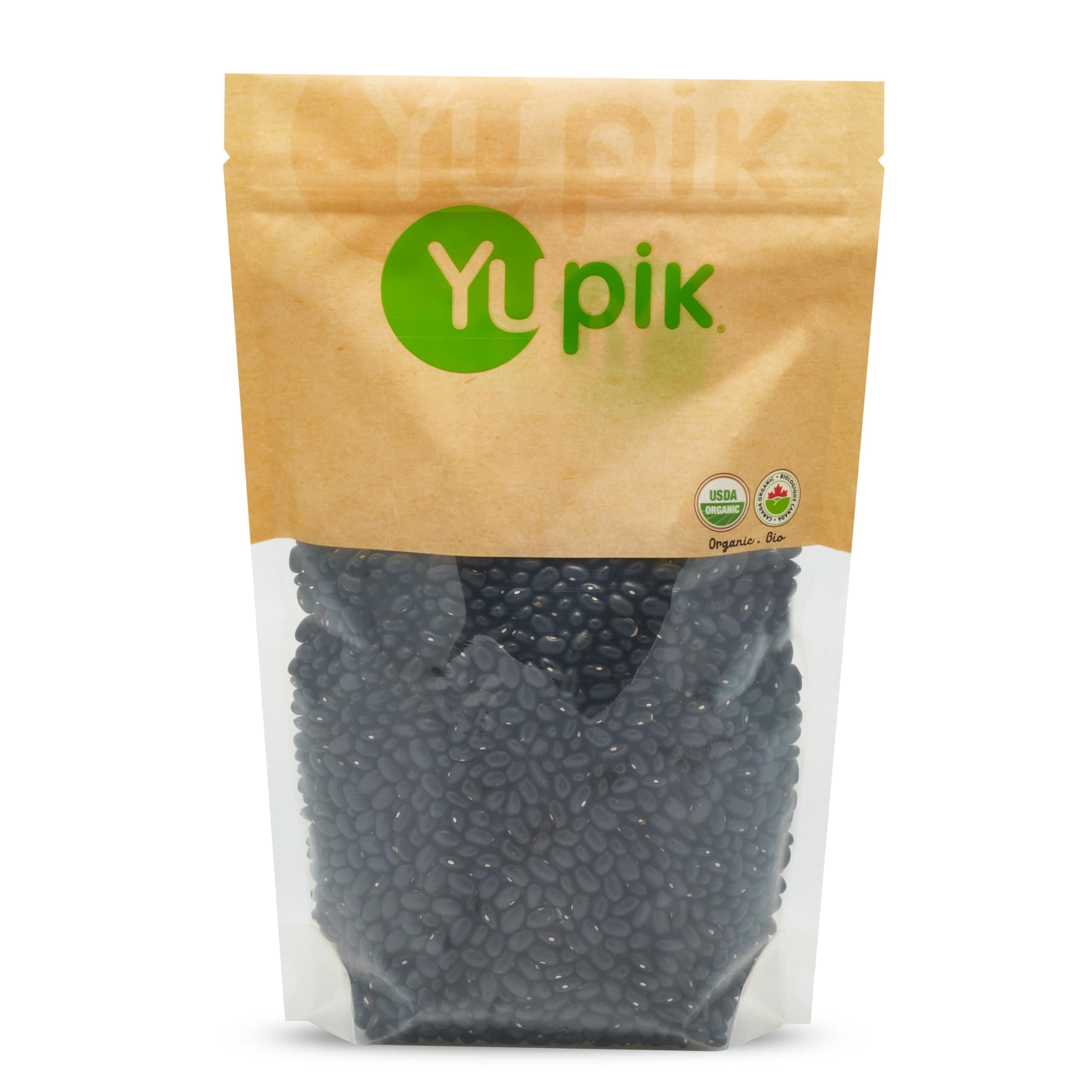Yupik Organic Black Turtle Beans, 2.2 lb (35.3 oz), Non-GMO, Vegan & Gluten-Free, USDA Certified, Kosher, Dried Beans, Excellent Source of Protein & Fiber, Perfect for Soups, Salads & Dips