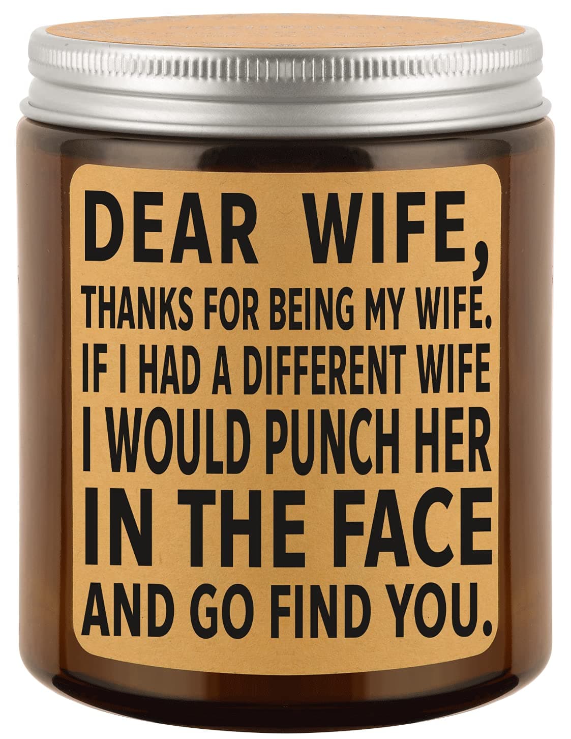 LUOYUOLUOYUO Lavender Scented Candle - Valentine's Day Gift for Wife, Women - I Love You Gift, Humorous Quote, 16 Ounce, 3 inches x 4 inches