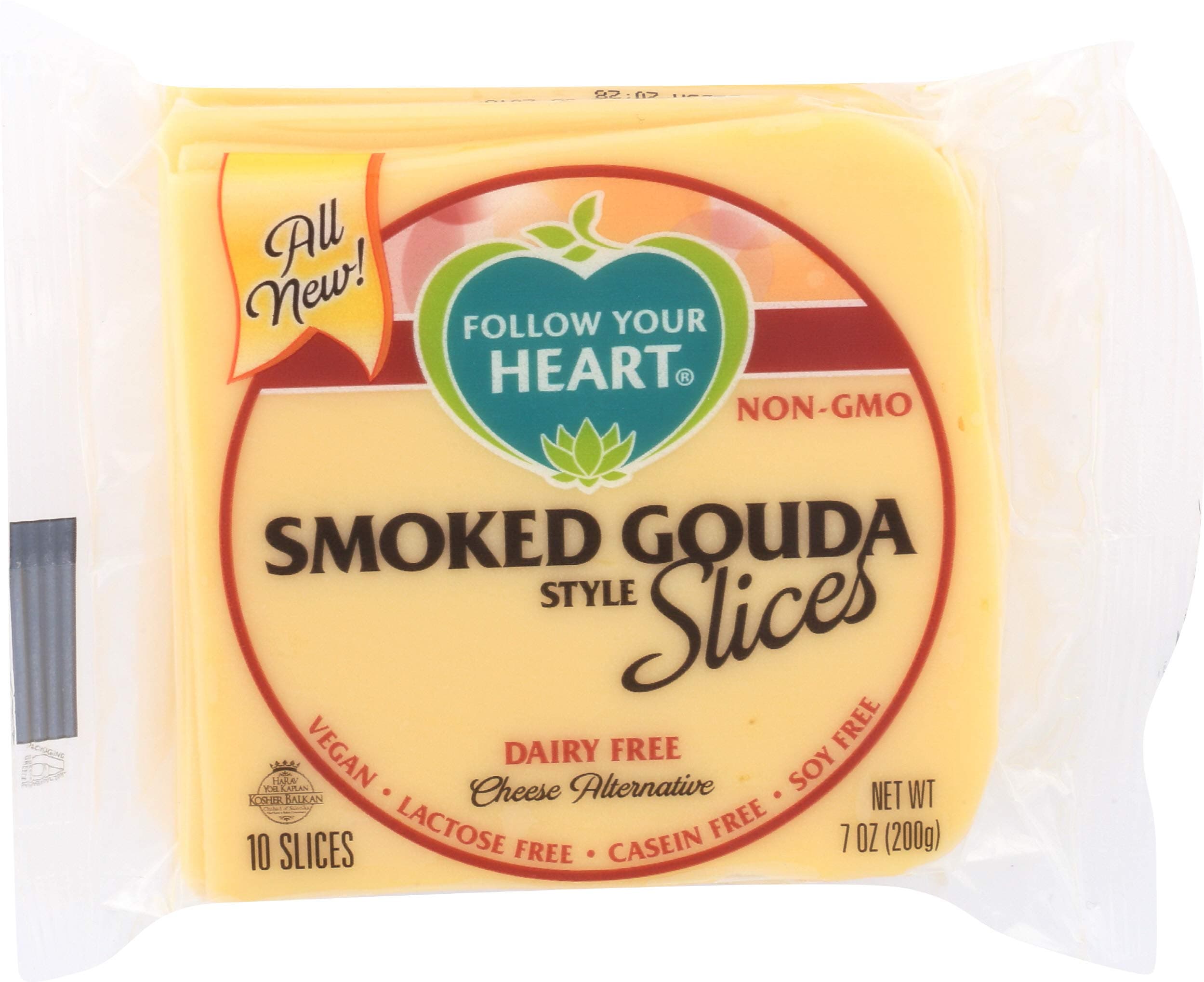 Follow Your Heart Smoked Gouda Style Slices Cheese Alternative, 7 Ounce -- 12 per case.