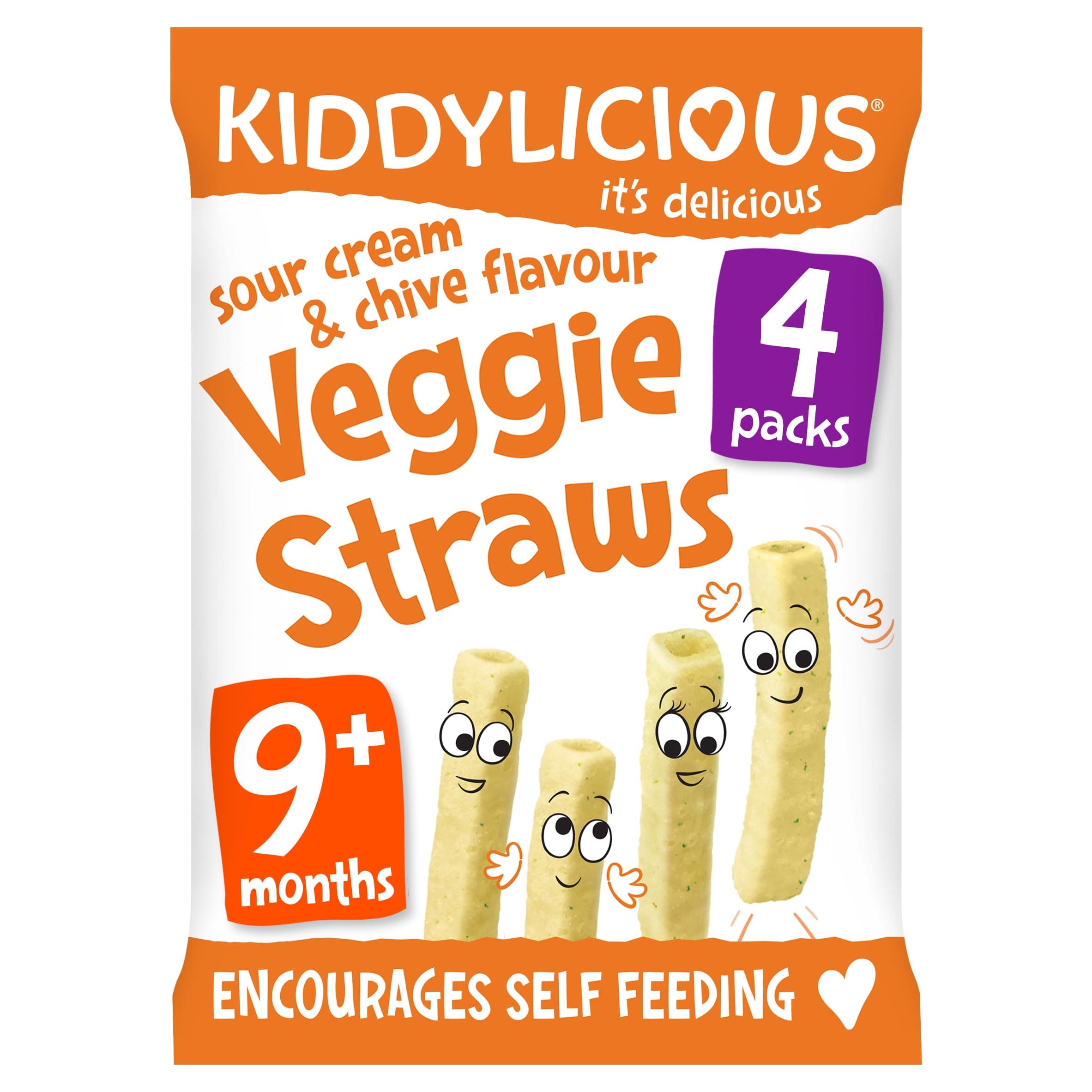 Sour Cream & Chive Lentil Straws, Pack of 4