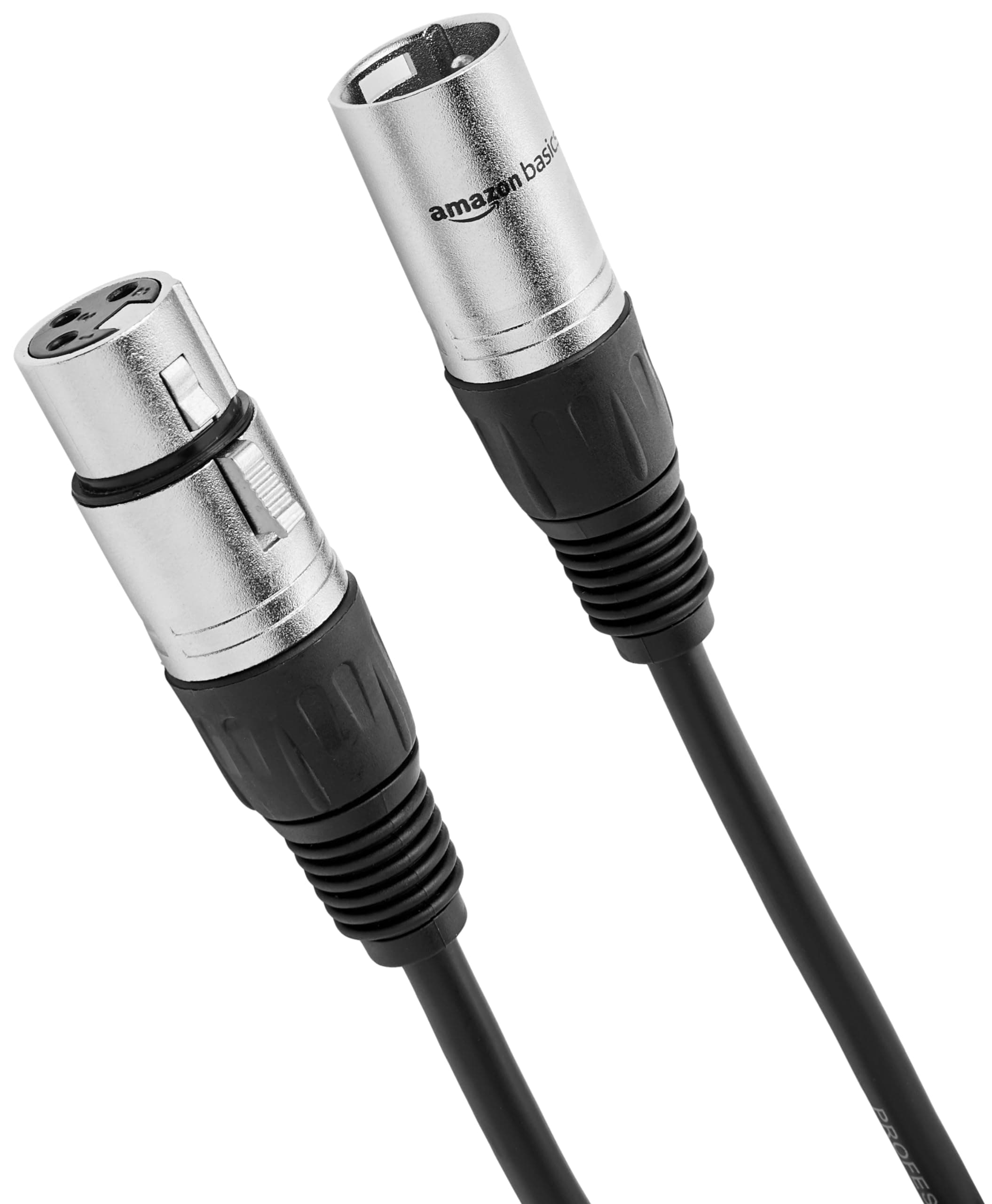 AmazonBasics XLR Male to Female Microphone Cable - 25 Feet, 2-Pack