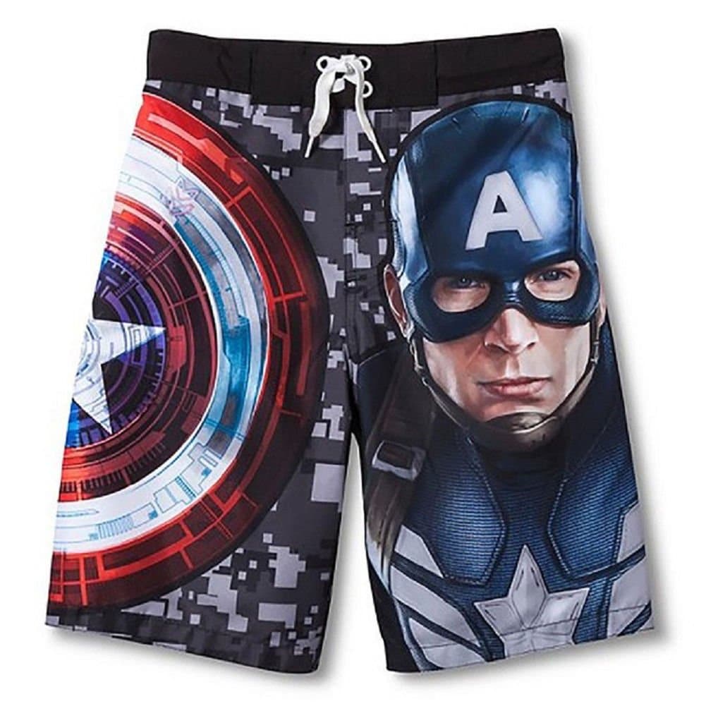 Captain AmericaMarvel Little Boy Swimsuit Swim Trunk Size S 6