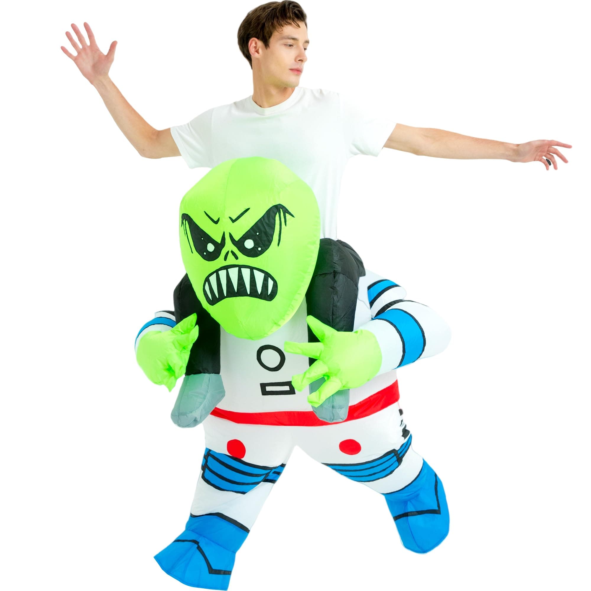 Inflatable Costume Adult,Blow Up Party Costume,Riding Alien Costume,Halloween Costumes for Women Men