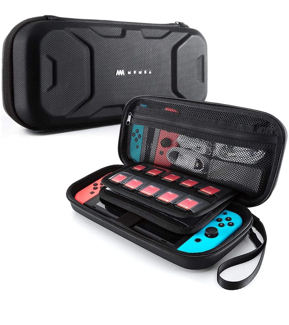 Mumba Carrying Case for Nintendo Switch, Deluxe Protective Travel Carry Case Pouch for Nintendo Switch Console & Accessories [Dual Protection] [Large Capacity]