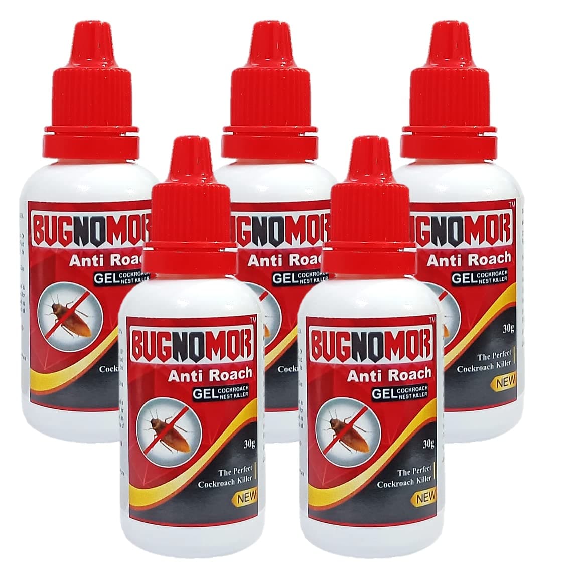 iShine Bugnomor Anti Roach Gel Ultimate Cockroach Killer Guaranteed Powerful Effect Brown (30g x 5)