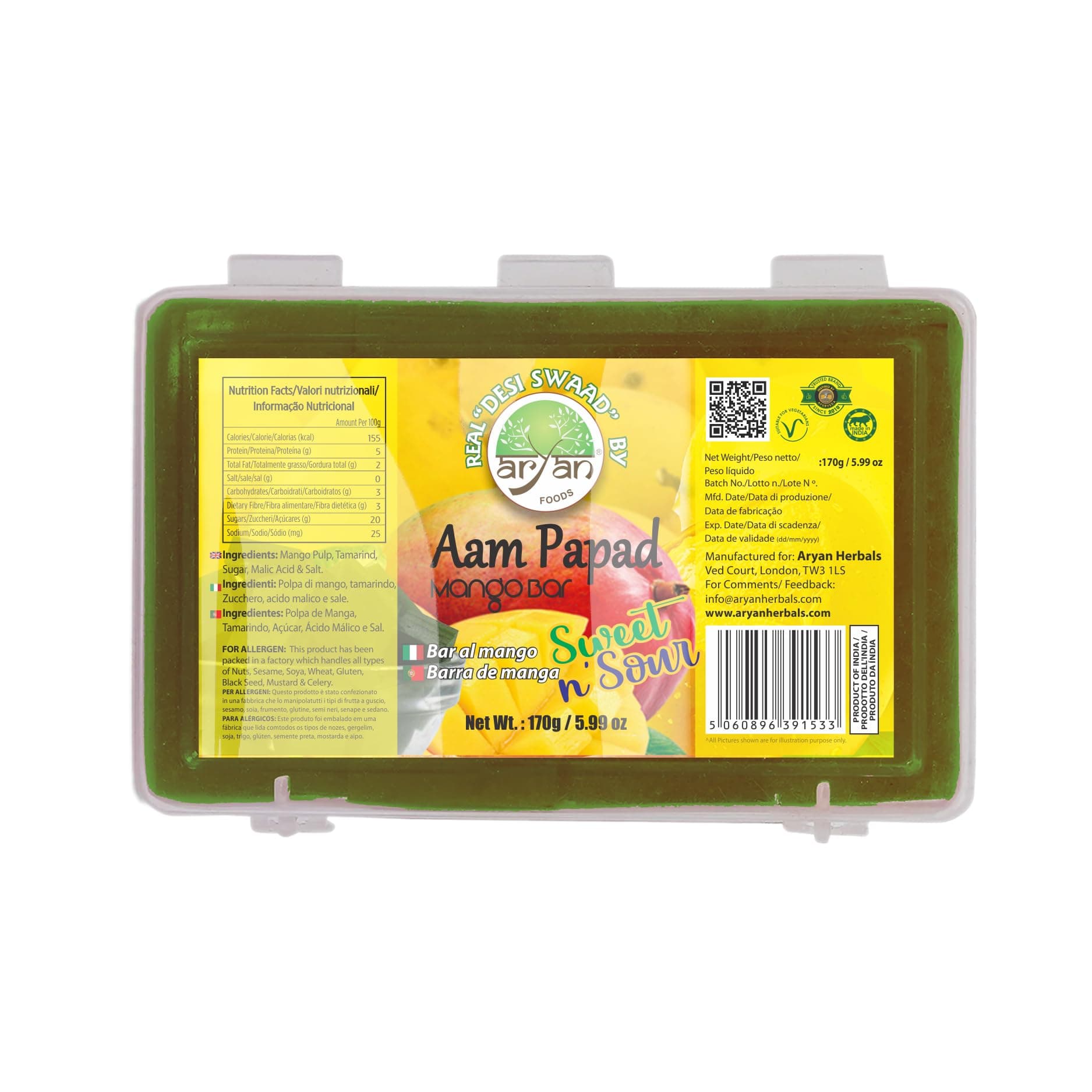 Aam Papad, Dried Mango Jelly Slices- 170gm (Sweet & Sour)