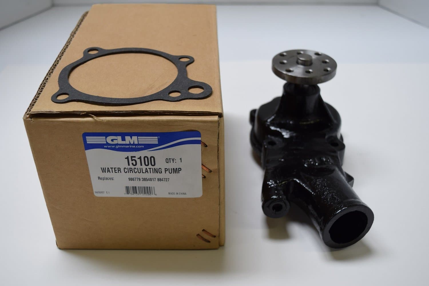GLM Marine Water Pump compatible with OMC Volvo Penta Chevy Marine 120 153 2.5L & 140 181 3.0L 160 250