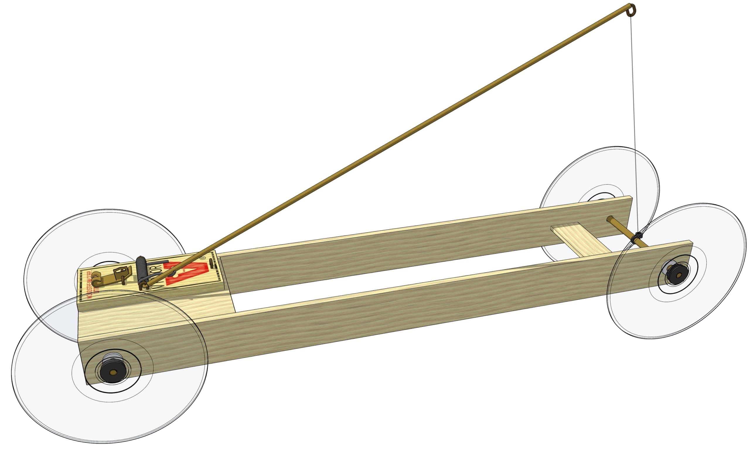 The Wrangler Mousetrap Car Kit: Designed to be a Long Distance Traveler