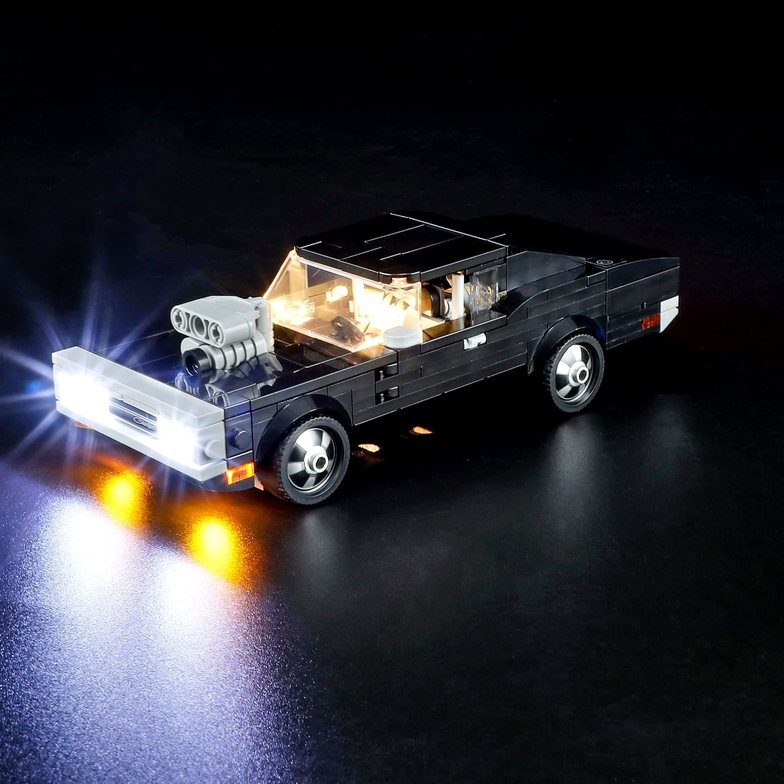 LED Light Kit Compatible with LEGO Fast & Furious 1970 Dodge Charger R/T - for Speed Champions 76912 Model (Building Set Not Included)