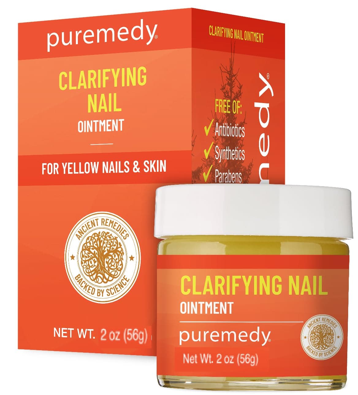 Puremedy - Clarifying Nail Ointment - with Tea Tree Oil, All Natural Salve for Yellow Nails, Athlete's Foot & Skin Irritations, 2 Oz