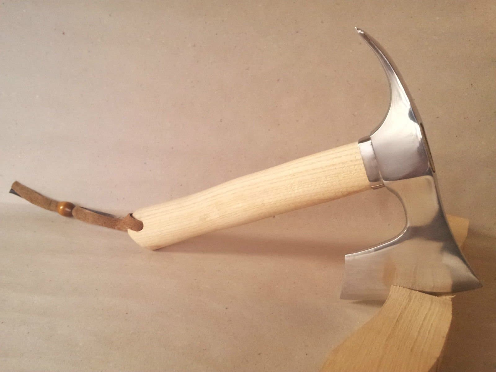 mapsyst Goose Wing Bearded Hatchet Pick Axe Tomahawk with Adze Blade -Two Blades Tool!