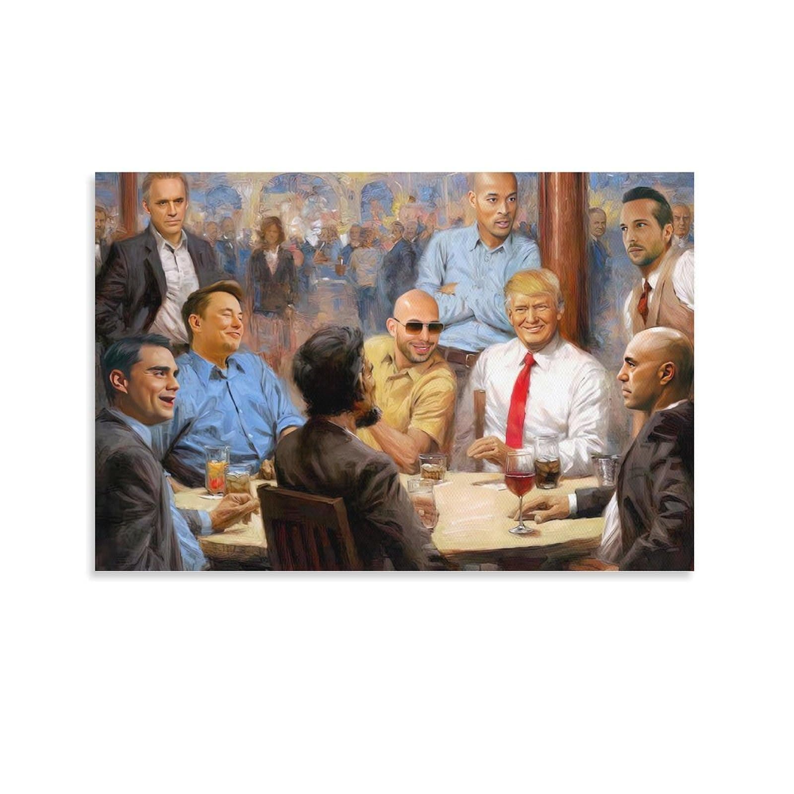 Elon Musk Donald Trump Andrew Tate And David Goggins Celebrity Party Inspirational Decoration Poster Poster Decorative Painting Canvas Wall Art Living Room Posters Bedroom Painting 16x24inch(40x60cm)