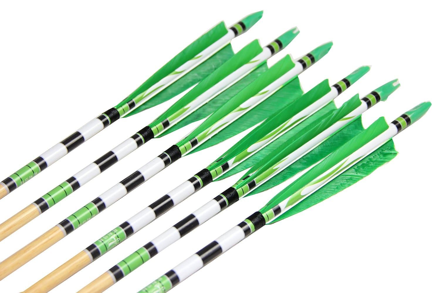 longbowmaker Printing Turkey Feathers Cedar Wood Target Practice Arrows 6NWYT1 (6 Pack)