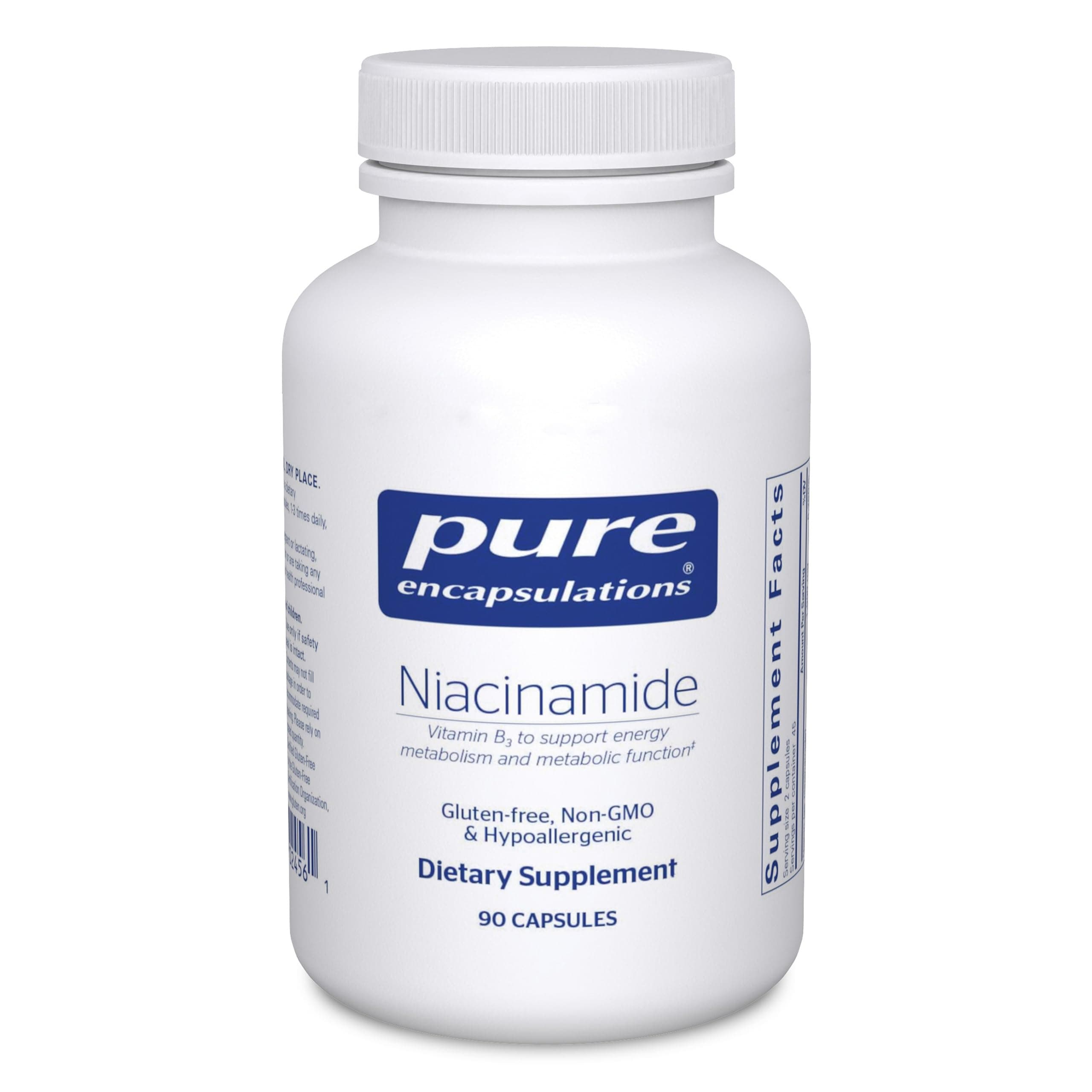 Pure Encapsulations Niacinamide | Vitamin B3 Supplement to Support Energy Metabolism, Joint Mobility, and Metabolic Function* | 90 Capsules