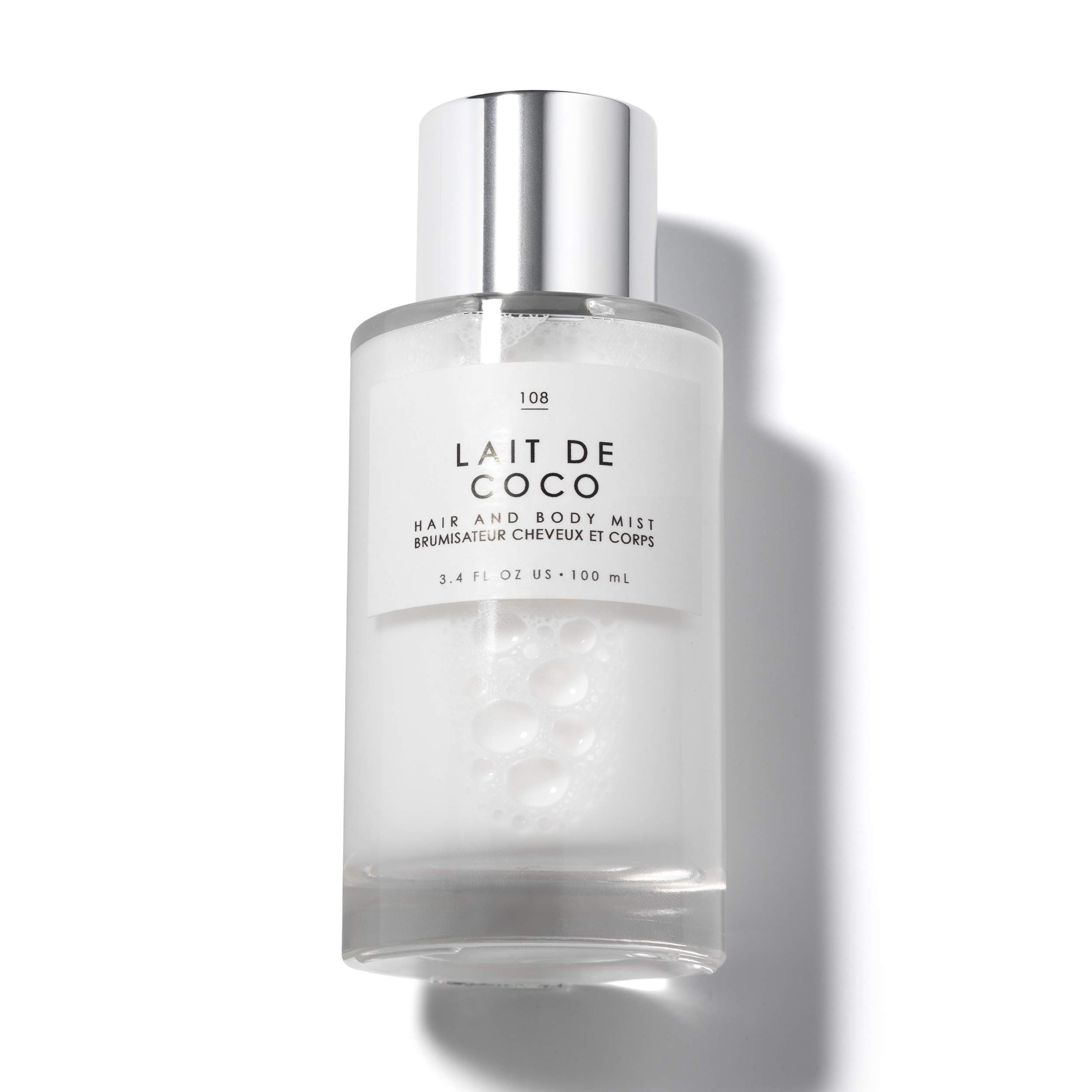 Lait de Coco Hair & Body Spray Mist - Bergamot, Vanilla, Coconut Fragrance Notes- 3.4oz (100ml)
