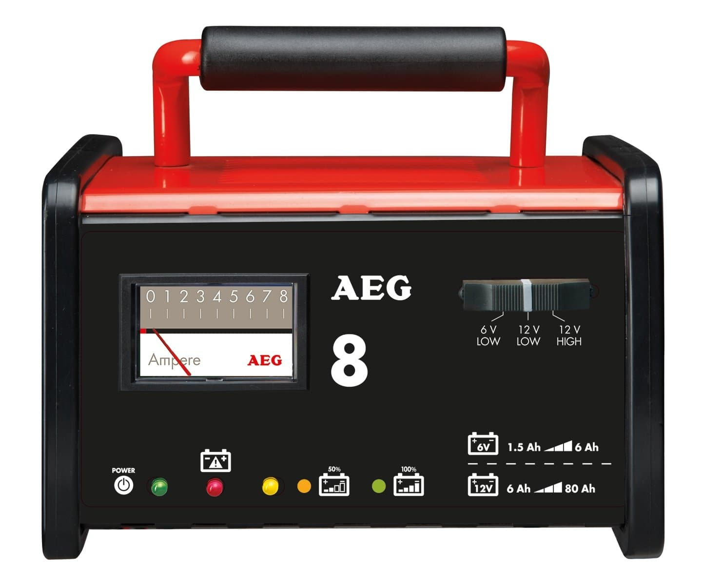 AEG 97008 Workshop charger WM 8 A for 6 V and 12 V batteries, CE, IP 20