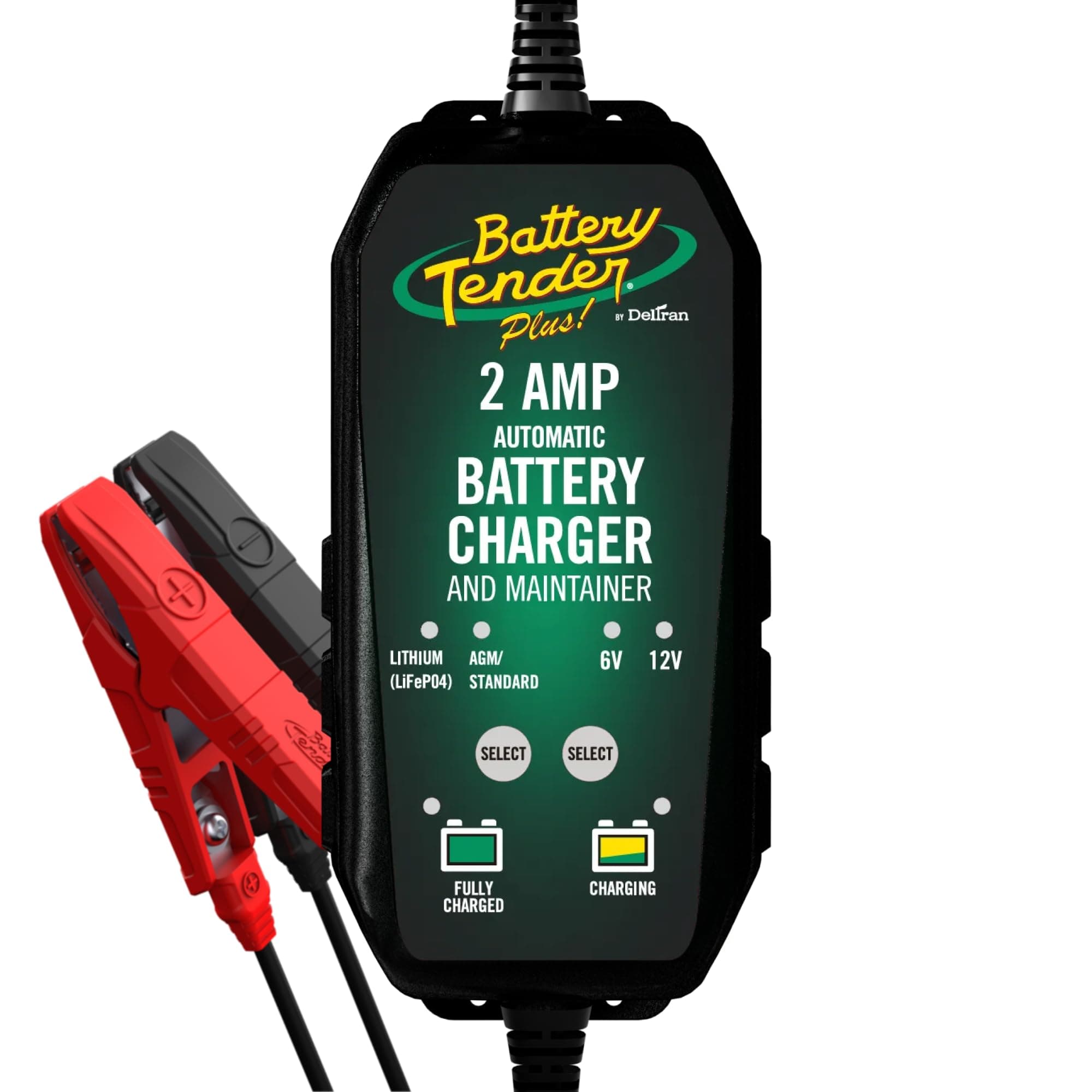 Battery Tender 6V/12V, 2 AMP Lead Acid & Lithium Selectable Battery Charger