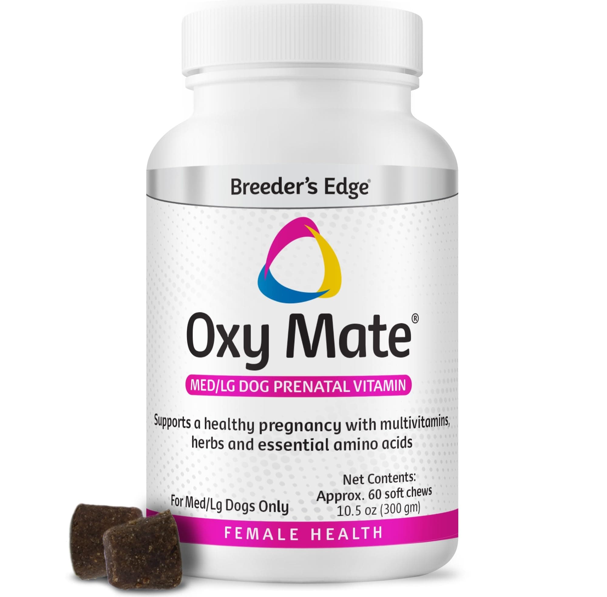 Revival Animal Health Breeders' Edge Oxy Mate Prenatal Soft Chews Medium & Lg Dog 60Ct