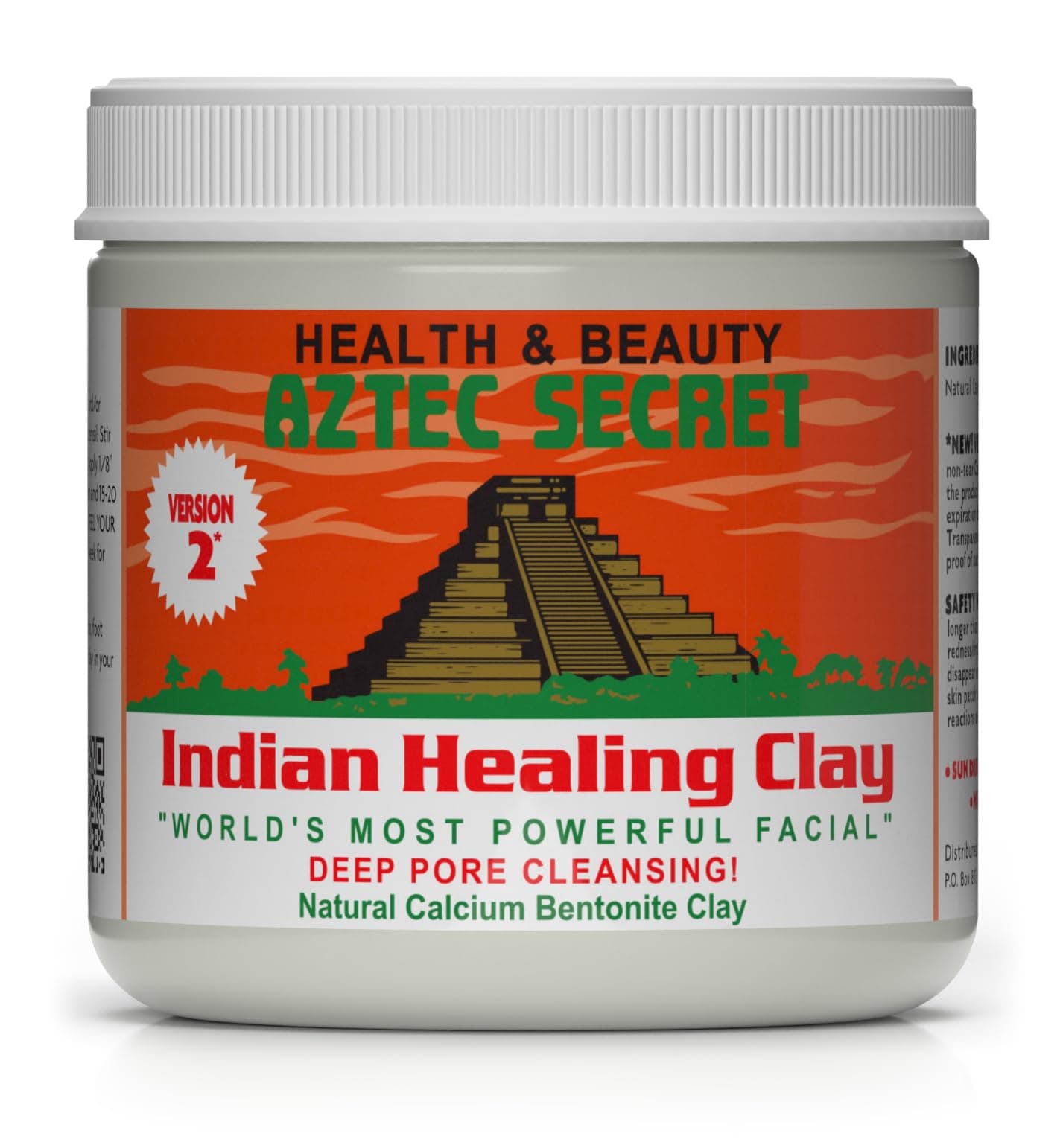Aztec Secret– Indian Healing Clay 16 Oz – Deep Pore Cleansing Facial & Body Mask – The Original 100% Natural Calcium Bentonite Clay – New Version 2