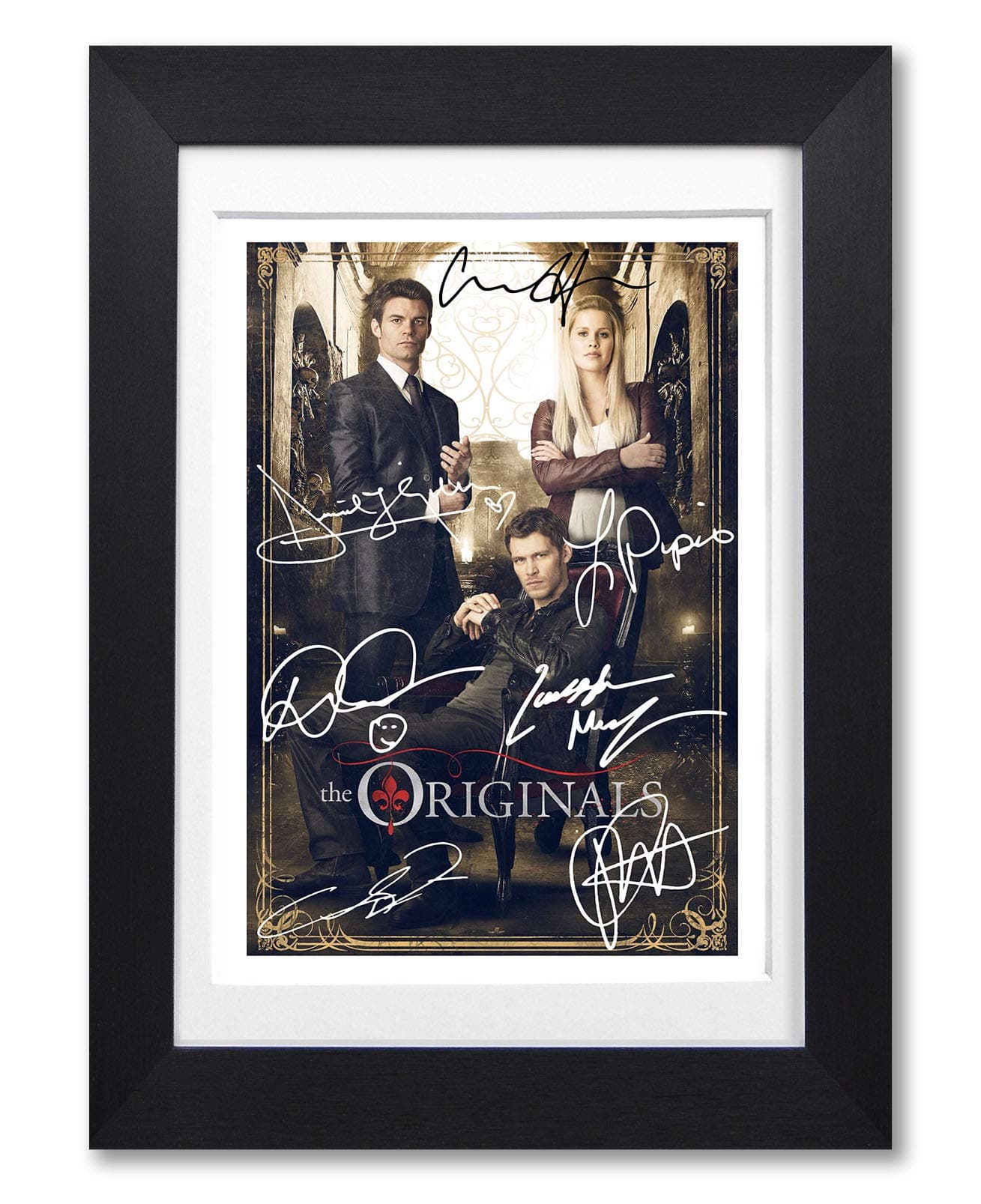 Memorabilia The Originals Cast Signed Autograph Signature Autographed A4 Poster Photo Print Picture TV Show Series Season DVD Boxset The Vampire Diaries (BLACK FRAMED & MOUNTED)