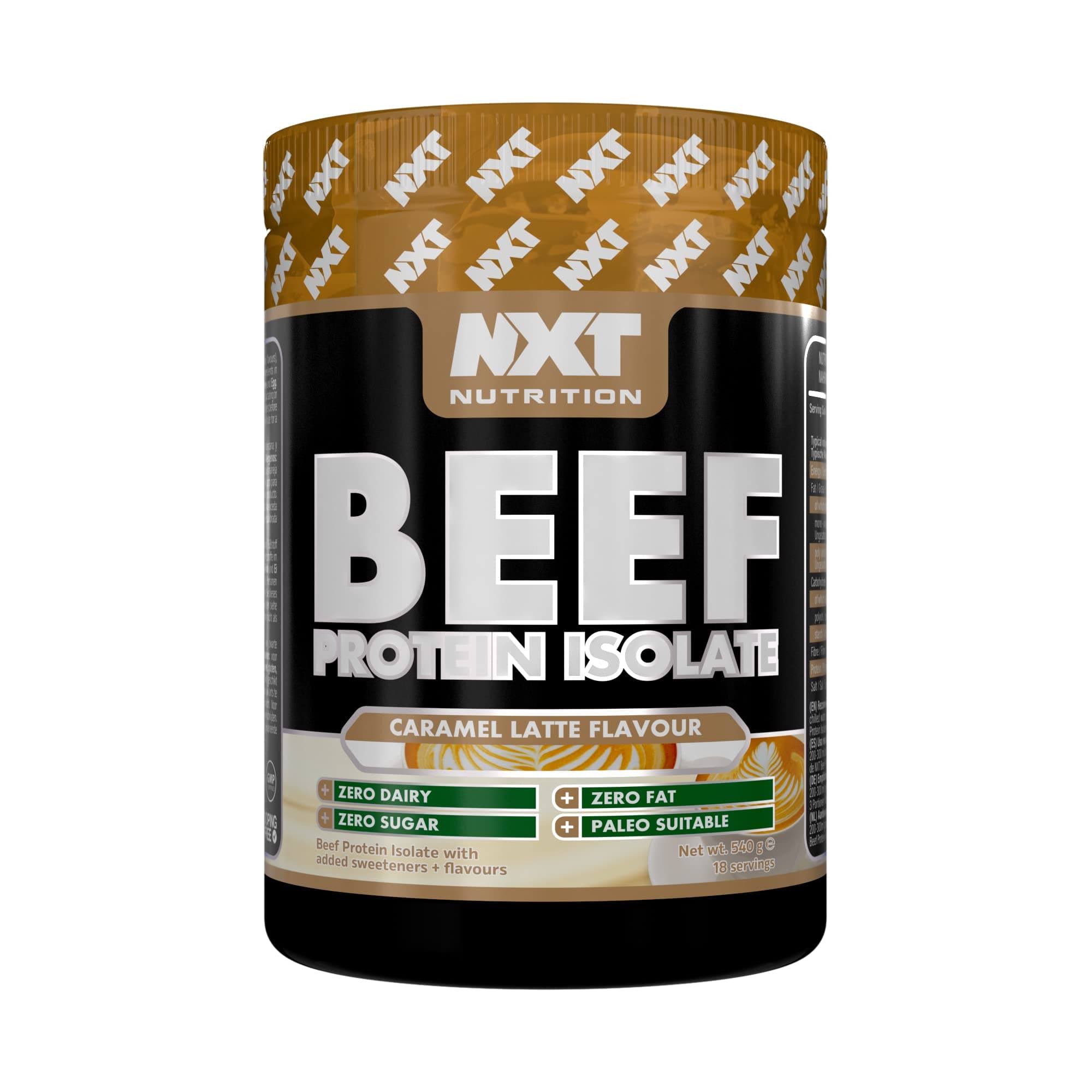 NXT Beef Protein Isolate Caramel Latte 540G 18 Servings