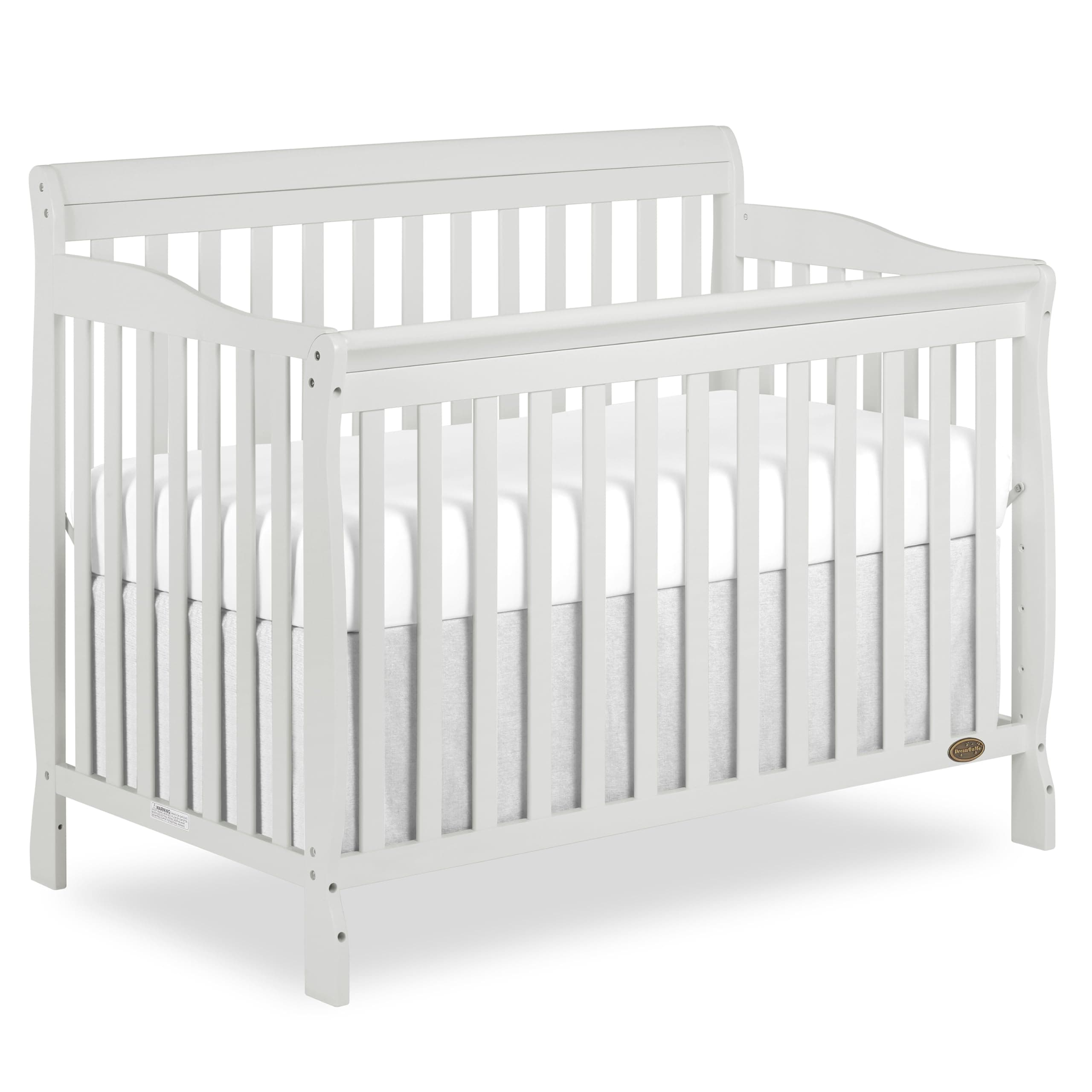 Dream On Me Ashton 4-In-1 Convertible Crib In Grey, Greenguard Gold, JPMA Certified, Non-Toxic Finishes, Features 4 Mattress Height Settings, Made Of Solid Pinewood