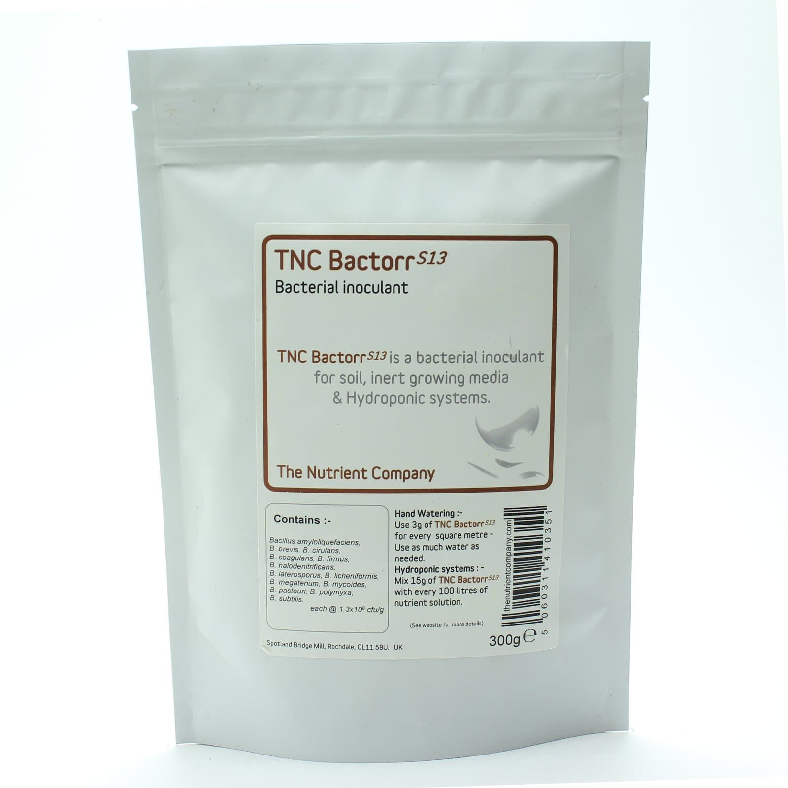 TNC BactorrS13 - Beneficial Bacteria for Compost Tea, Hydroponics & Horticulture - Soil Microbes (300g)