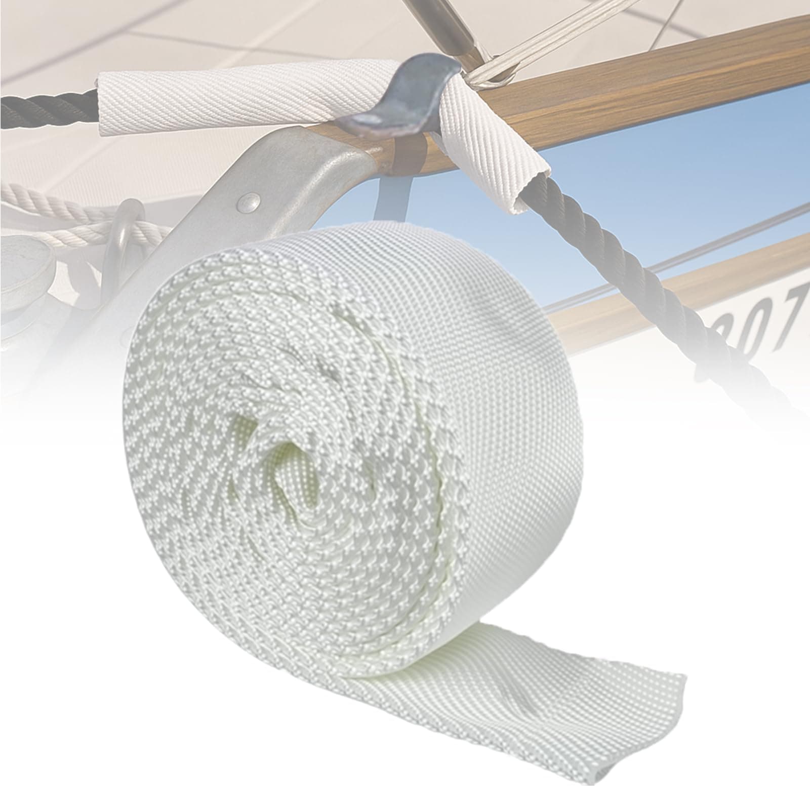 Marine Dock Guards Rope Cover - Heavy Duty Boat Mooring Line Protector Fit Lines up to 1", Sailing Docking Anchoring Equipment for Yacht