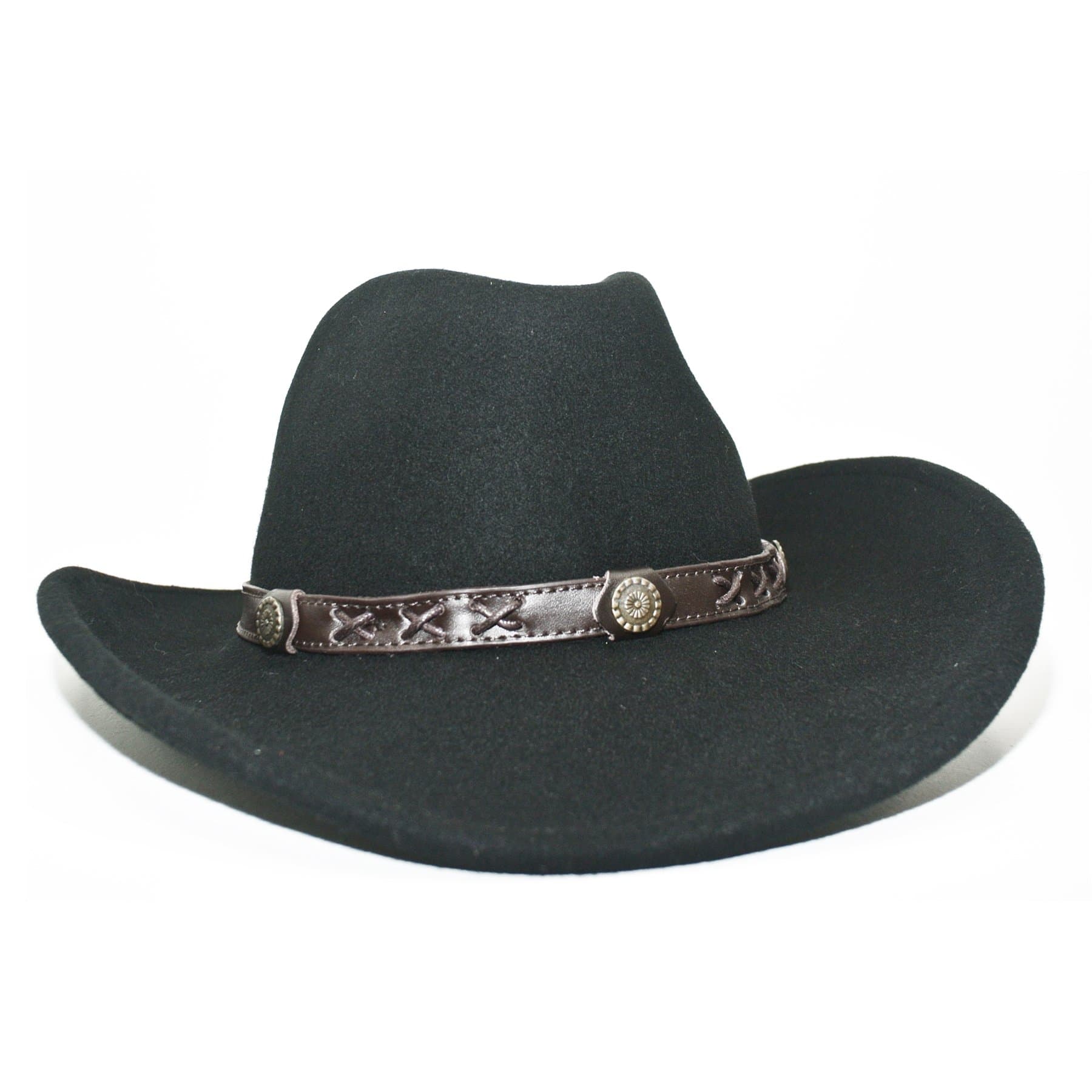 Men's Felt Cowboy/Fedora Hat (X-Large) Apparel