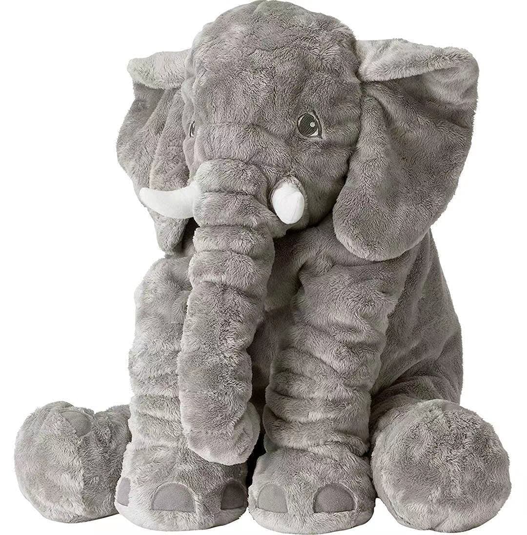 Giant Stuffed Animals Doll Elephant Stuffed Animal, 24" Stuffed Elephant Plush Toy Gifts for Girls Boys Gray