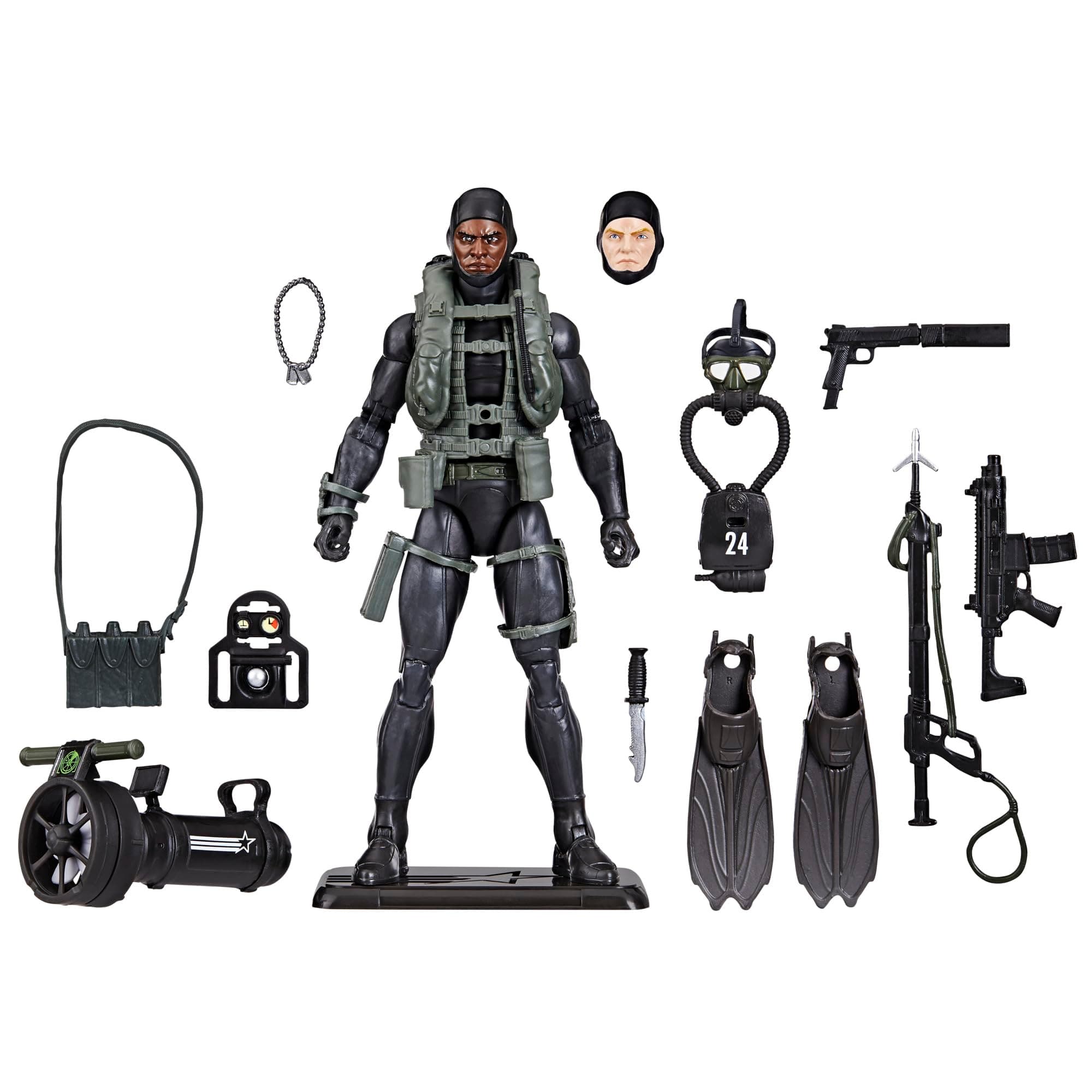G.I. Joe Classifieds Series 60th Anniversary Action Sailor - Recon Diver Collectible Collectible 6" Action Figure with 17 Accessories