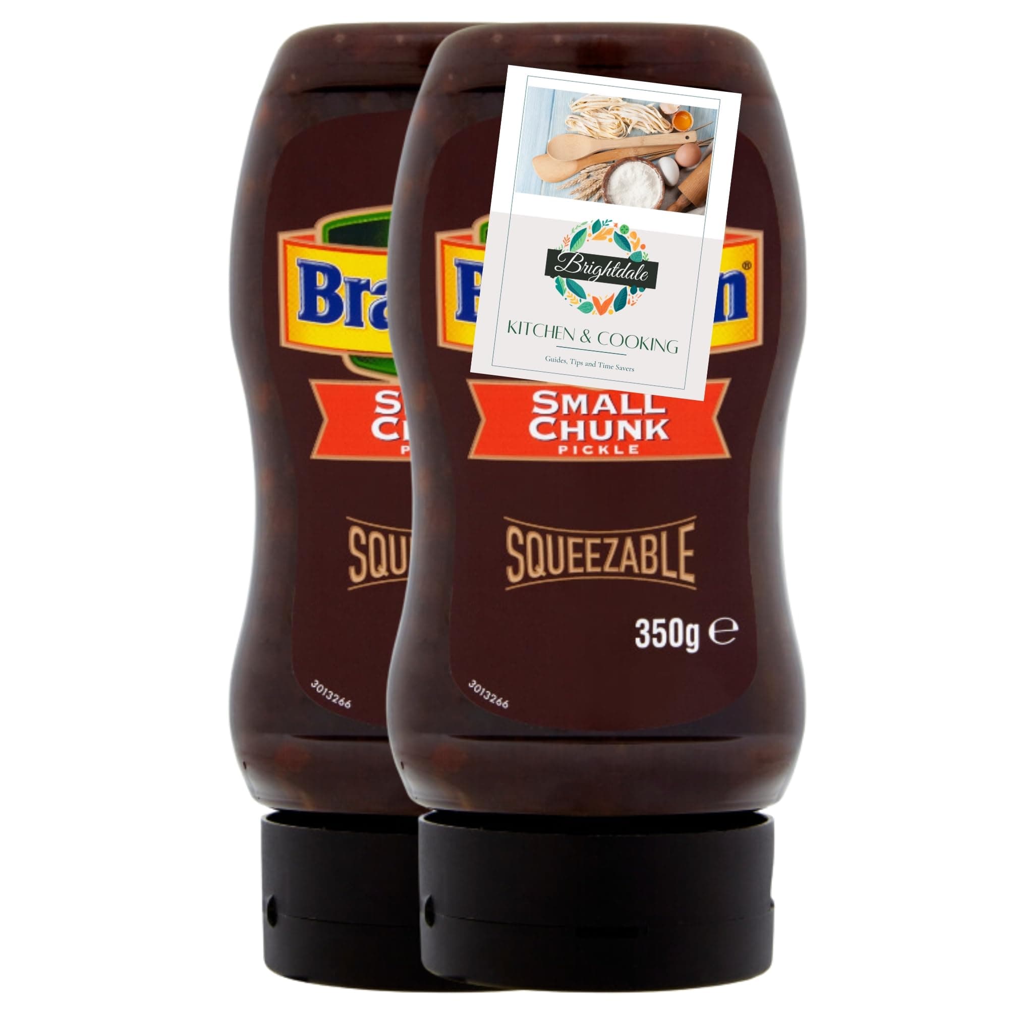 Pickle Bundle with Branston Squeezy Small Chunk Pickle 350g 2 Pack + Brightdale Kitchen Card