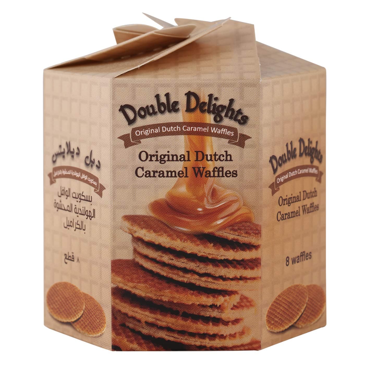 Double Delights Original Dutch Caramel Waffles , 252 Gm Brown