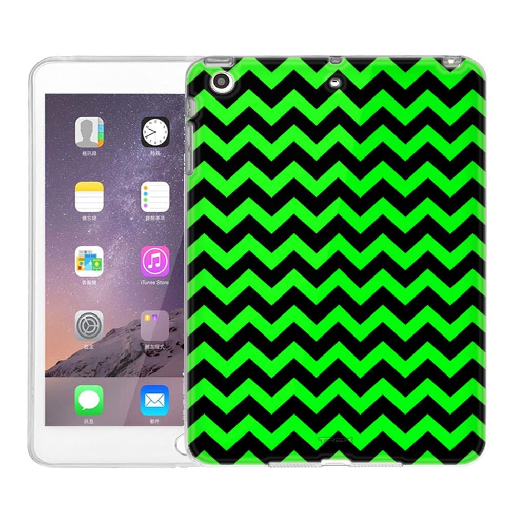 Apple iPad Mini Chevron Zig Zag Green & Black Phone Case Cover