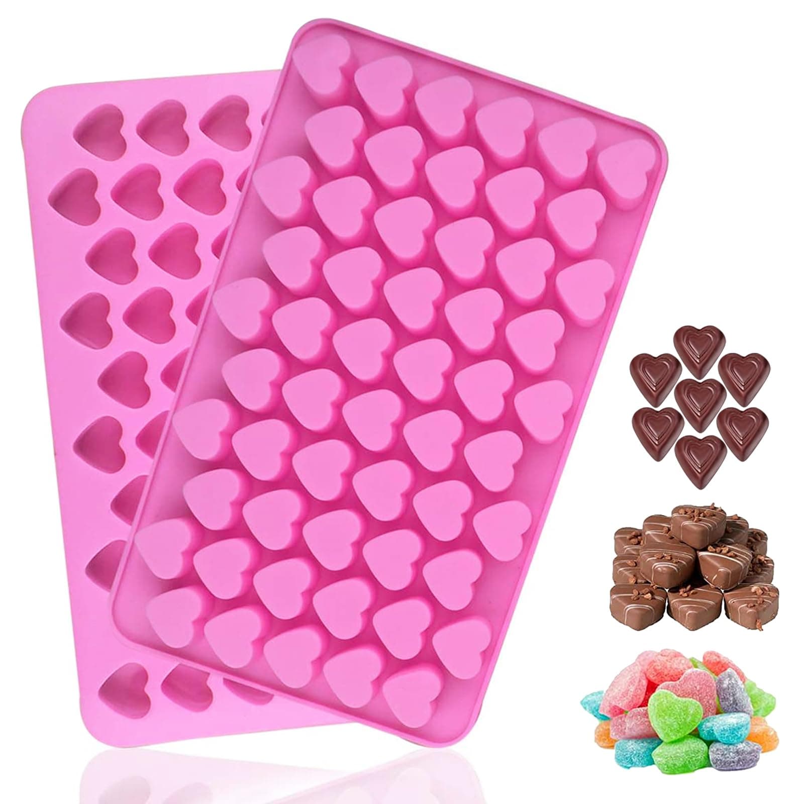 Silicone Ice Cube Tray, Heart Ice Cube Tray, Ice Cube Moulds, Ice Cube Trays, Mini Ice Cube Trays, Easy Release Silicone, for Drinks, Whiskey, Cocktails