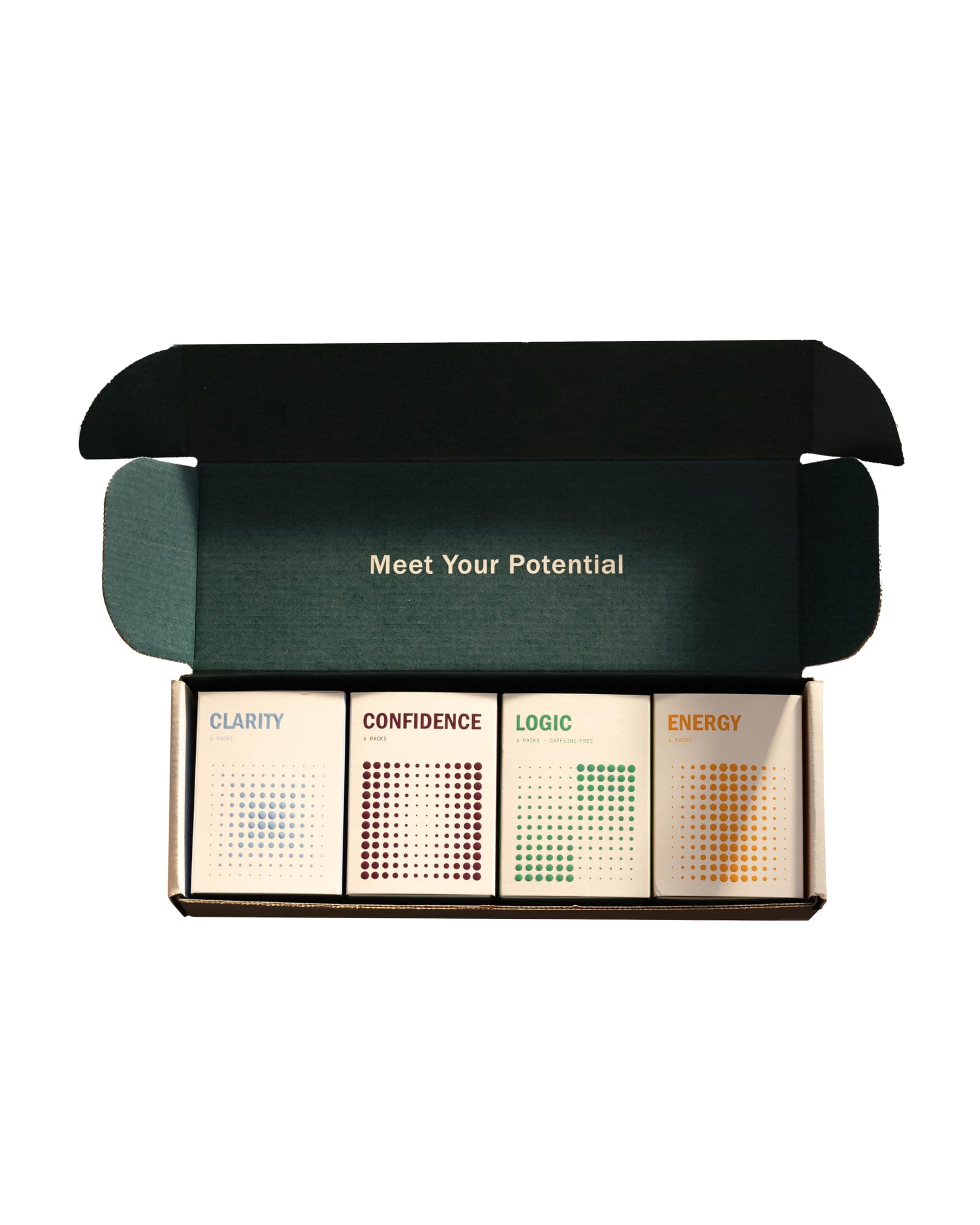 Starter Kit Nootropic Supplement for Men & Women with Ashwagandha, Saffron & Lions Mane, Cognitive Support Capsules, Energy, Clarity, Logic & Confidence Blends, Vegan, Non GMO, 24 Servings