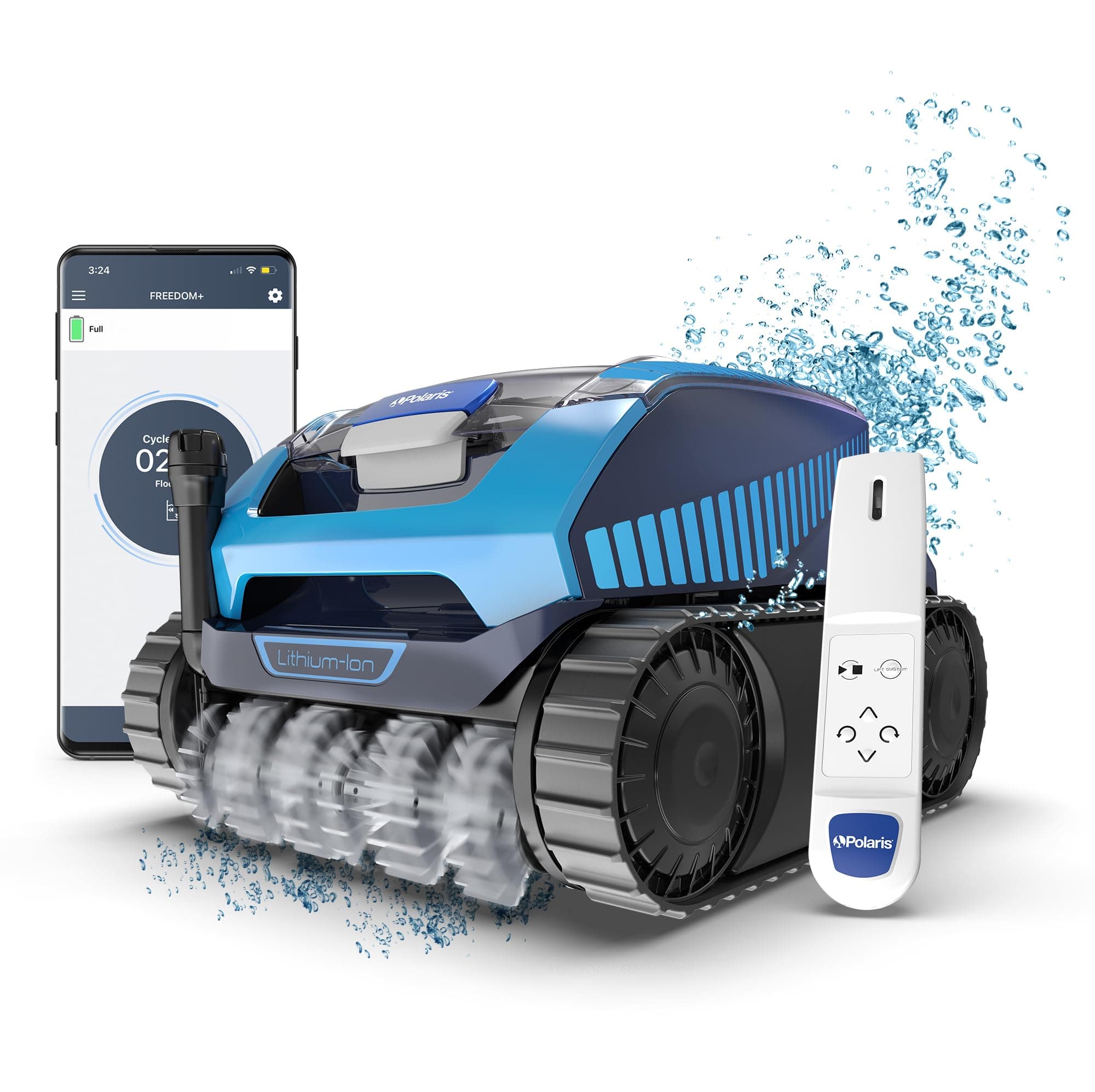 Polaris Freedom Cordless Robotic Pool Cleaner, Cable-Free for All In-Ground Pools up to 50ft, Four Cleaning Modes & Intelligent Cleaning Technology