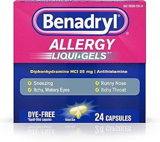 Benadryl Allergy Dye-Free 25 mg Liqui-Gels 24 ea (Pack of 11)