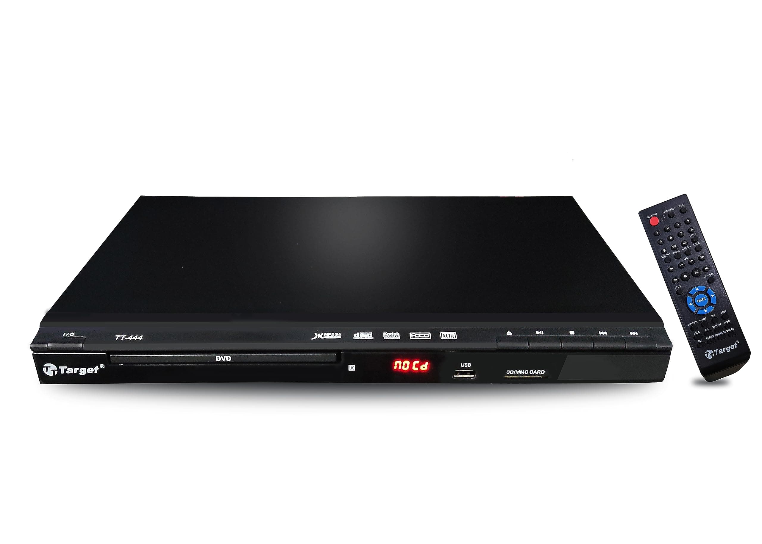 Target TT-444 MPEG4 Technology 5.1 Channel DVD Player 150 watts with HDMI, Built-in Speaker, CD Ripping, LED Display, Hi Fi Amplifier USB, SD/MMC & Remote