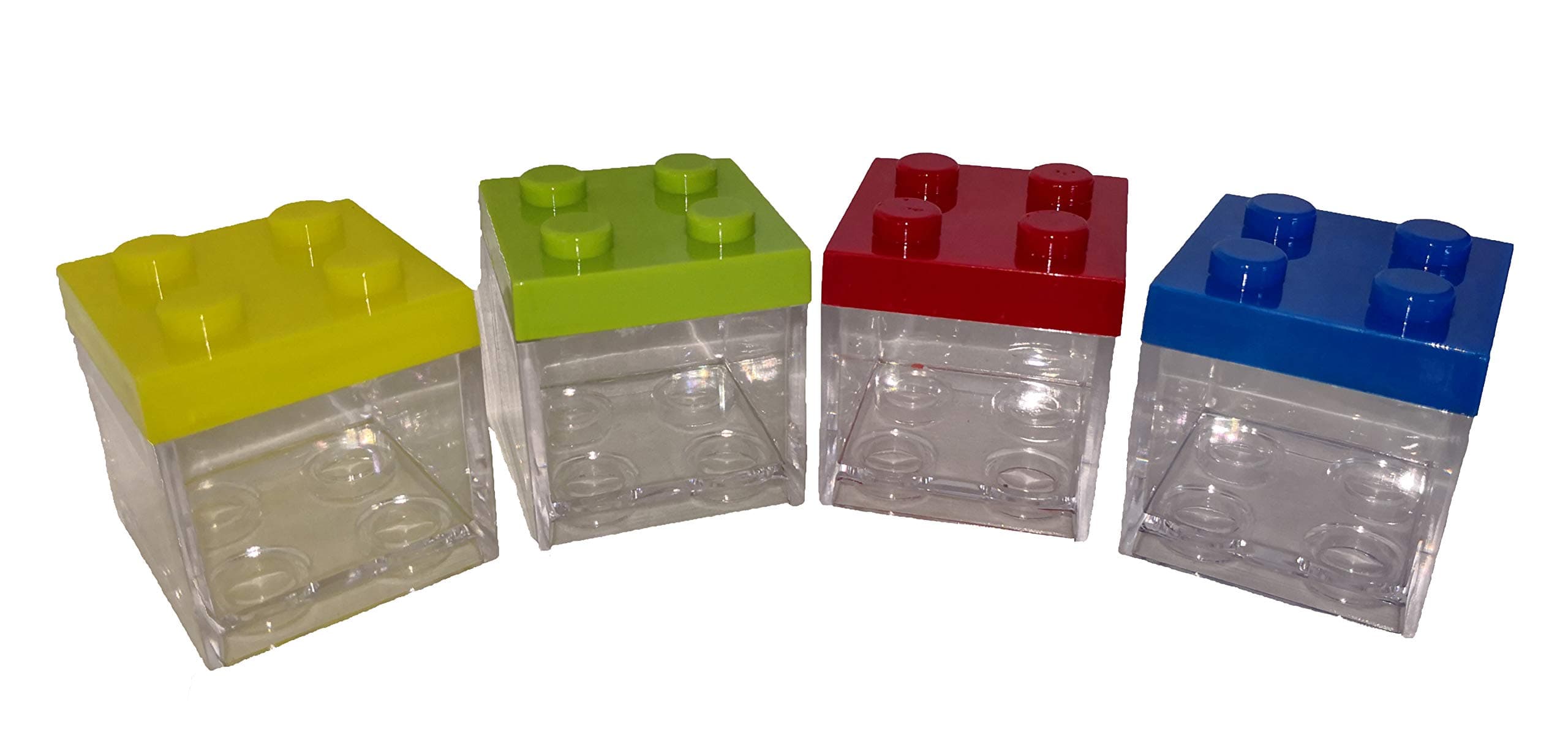 Chance SAS 10 x box for sugared almonds Plexiglass bricks block white pink sky blue ASSORITITI ( VERDE-GIALLO-BLU-ROSSO)