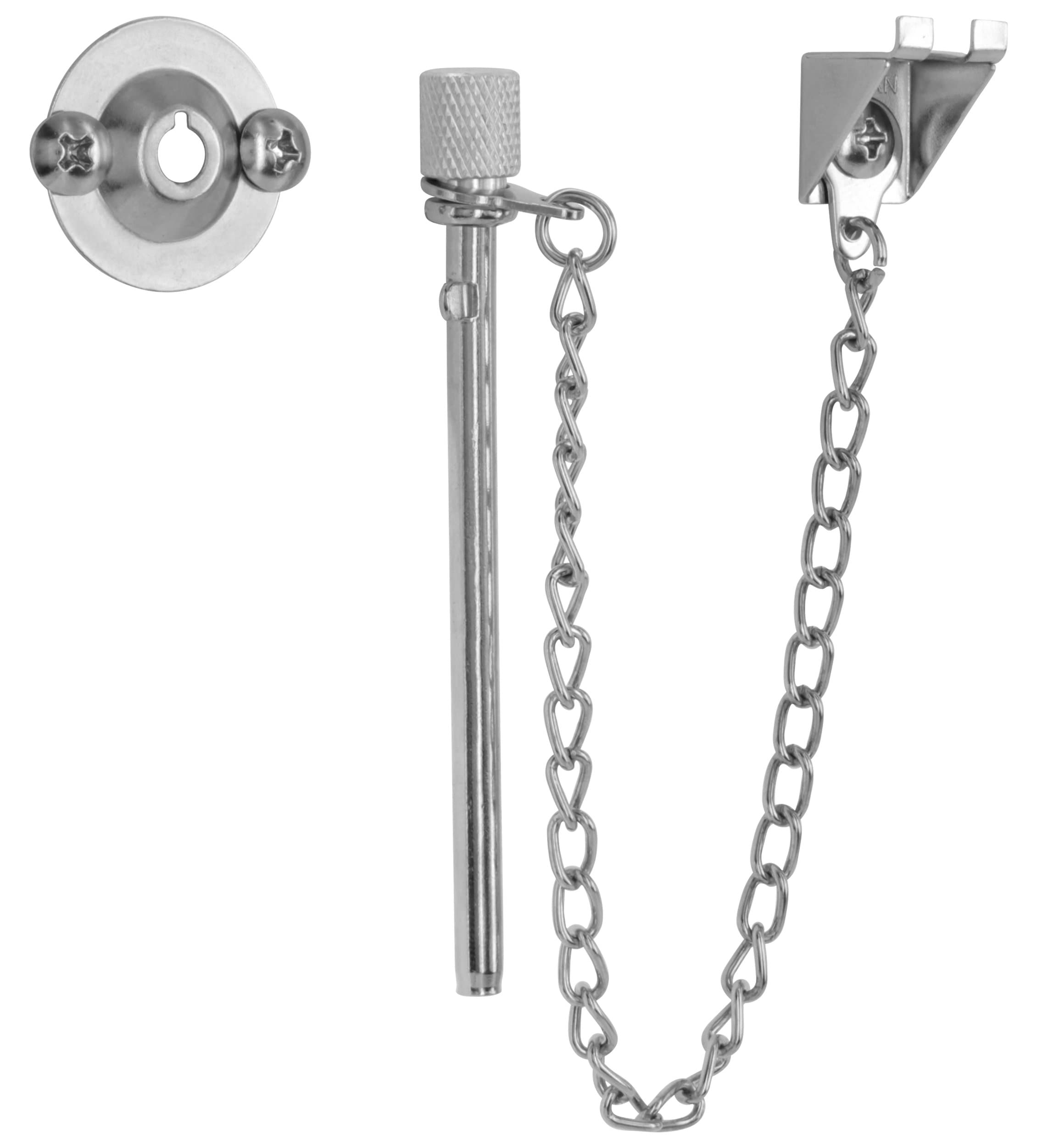 RamPro Extra Long 3-1/2" Window Security Guard Pin Lock Set for Sliding Doors & Windows