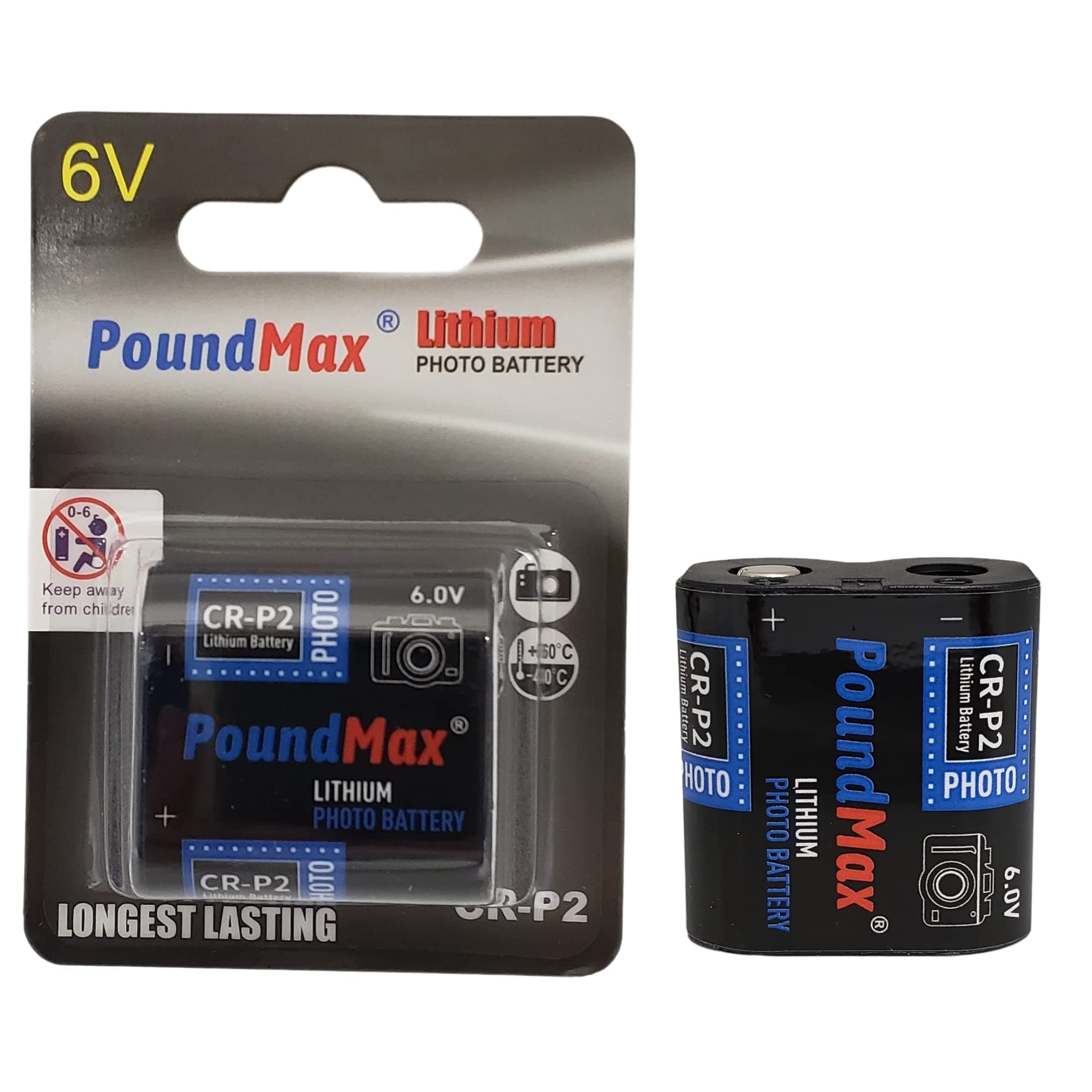 CR-P2 Batteries 6v Photo Lithium Battery - 1 Count