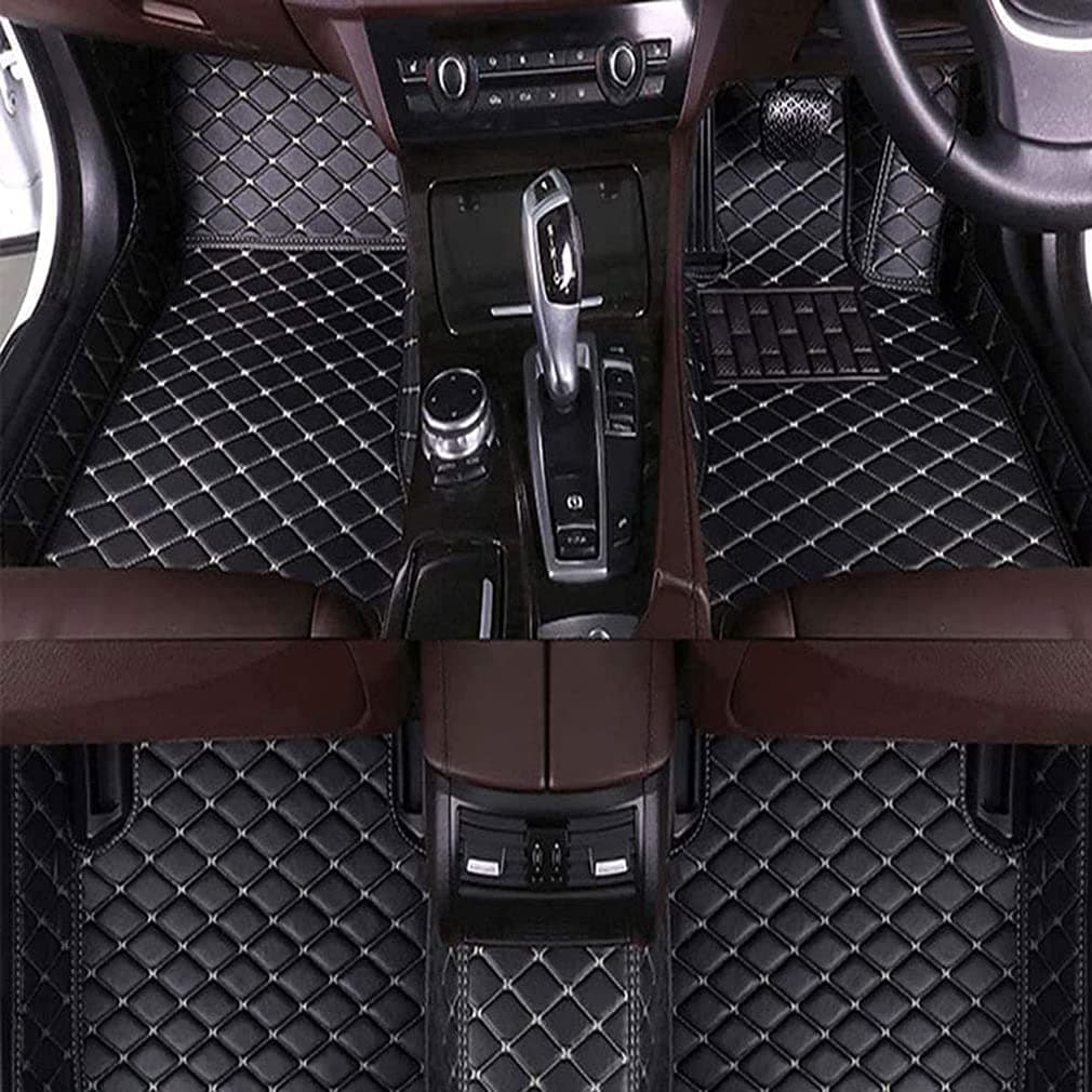 Leather Car Floor Mats for Maserati Ghibli 2014-2020, All-Weather Custom Fit Full Coverage, Waterproof Non-Slip Protective Floor Mat, Interior Accessories