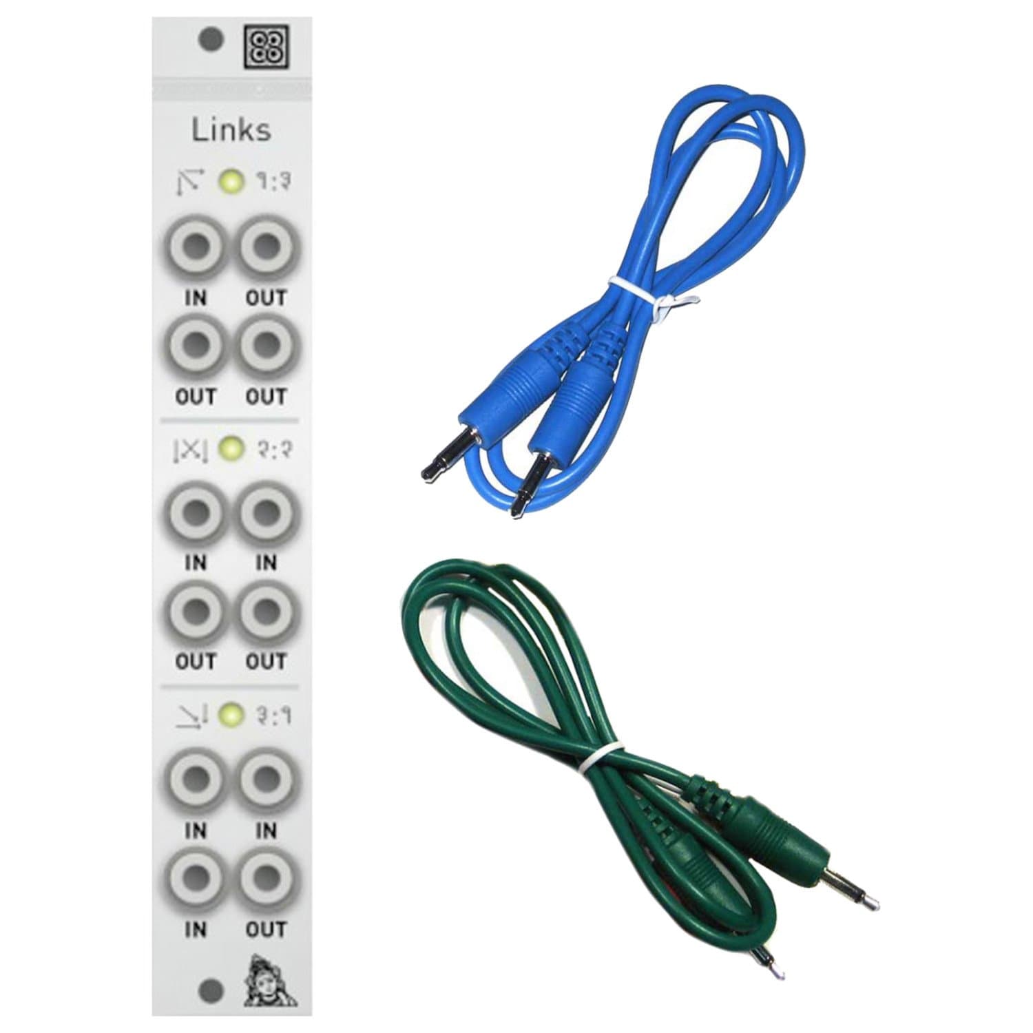 Links Multiples and Mixing Utilities Eurorack Module w/ 2 Ca