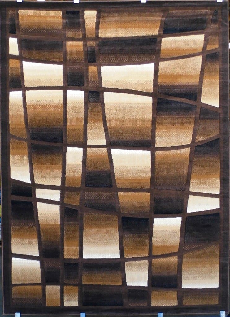 Modern Area Rug Design X 562 Chocolate (8 Feet X 10 Feet)