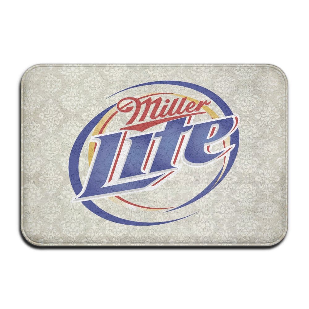 Miller Lite Logo Non-Slip In/outdoor Doormats 4060 White
