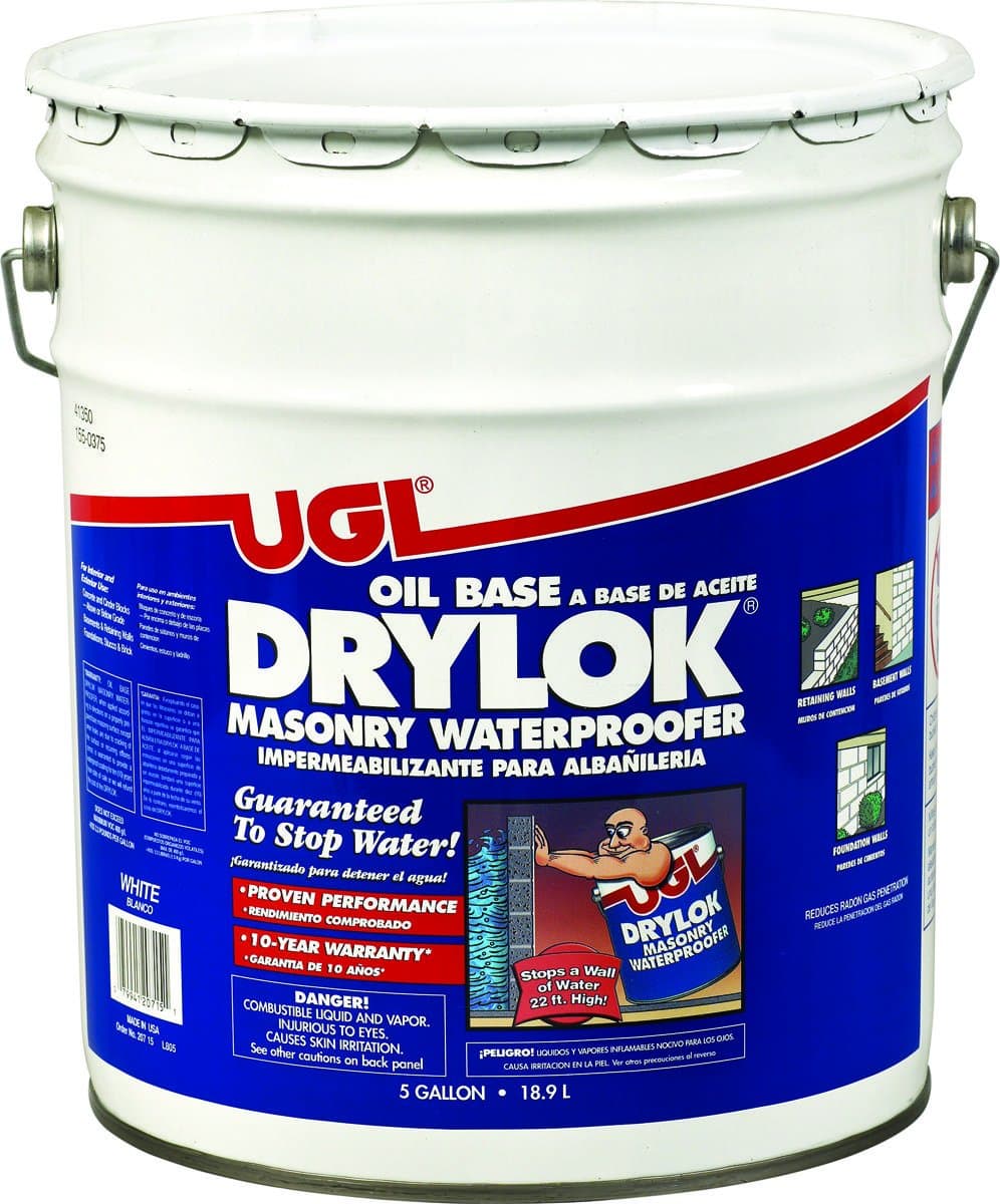 UGL 5G Drylok Masonry Waterproofer Oil Base Ready Mixed White (Commercial Address Delivery Only)